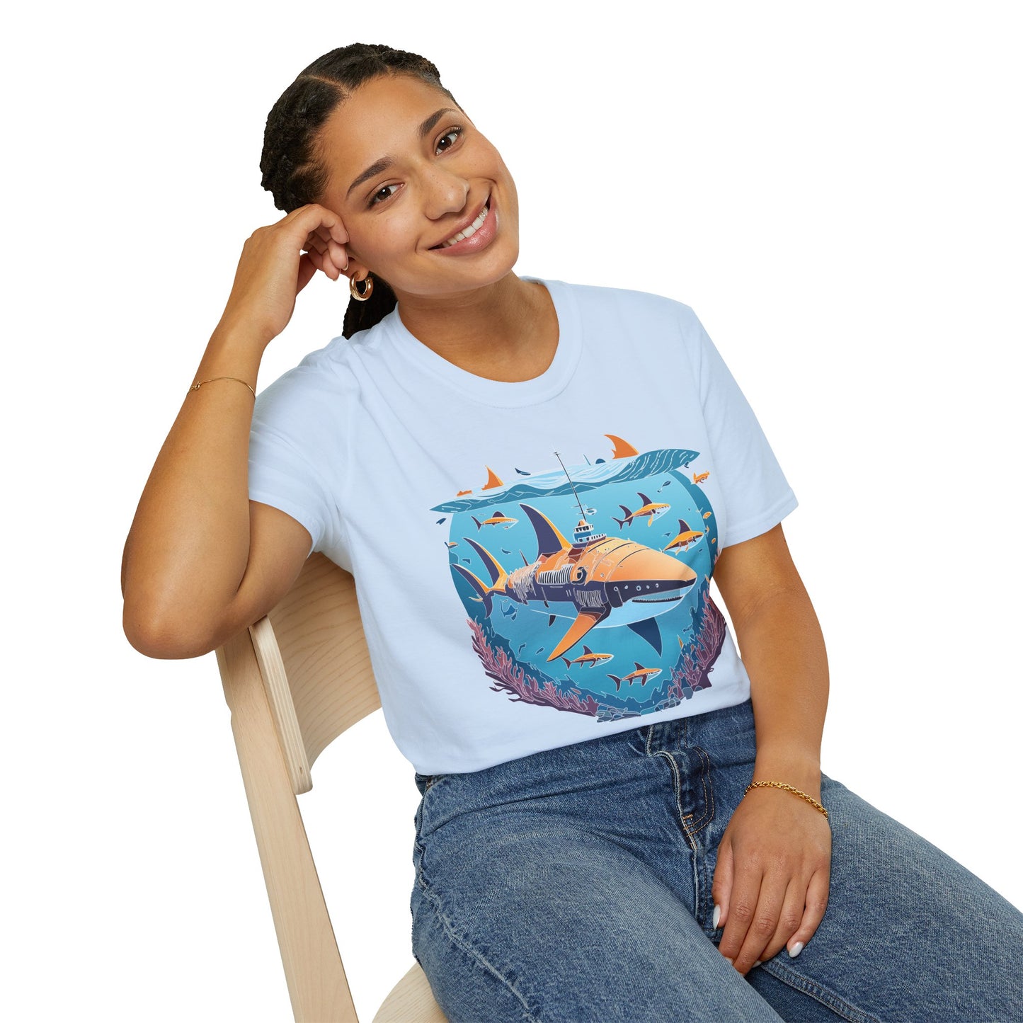 Ocean Tee Shirt, Ocean Shirt, Shirt with Ocean, U boat Tees, Shirt with U-Boat