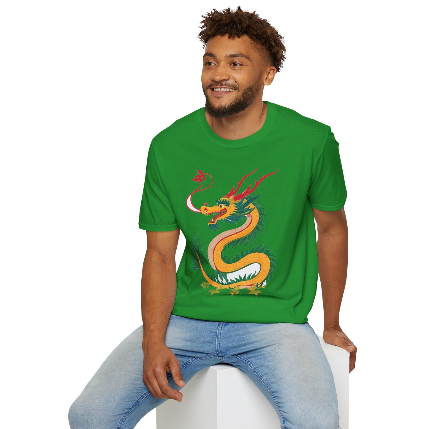 Dragon T Shirt Unisex Dragon Shirt Animal Shirt Gildan Softstyle 64000 100 Percent Cotton Tee