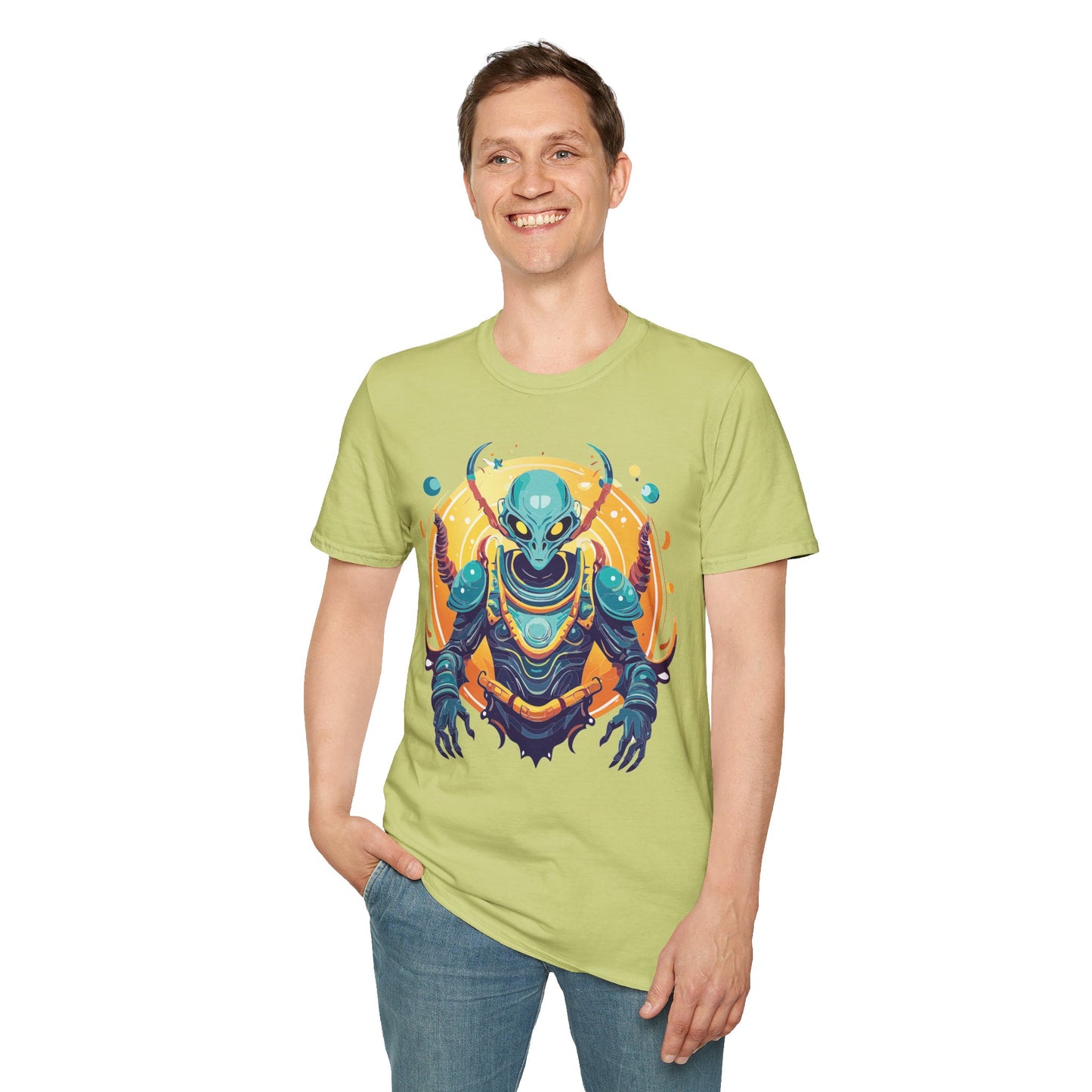 Cosmos Alien T Shirt Unisex Softstyle Short Sleeve Tee With Alien Art Design Artwork