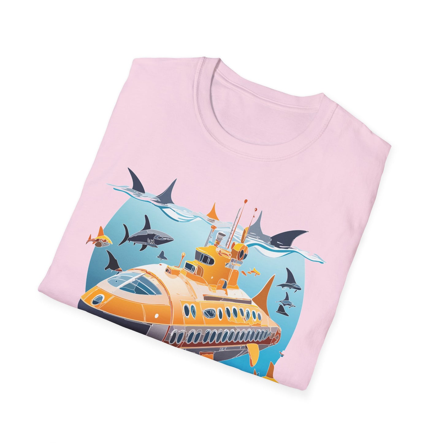 Ocean Tee Shirt, Ocean Shirt, Shirt with Ocean, U boat Tees, Shirt with U-Boat