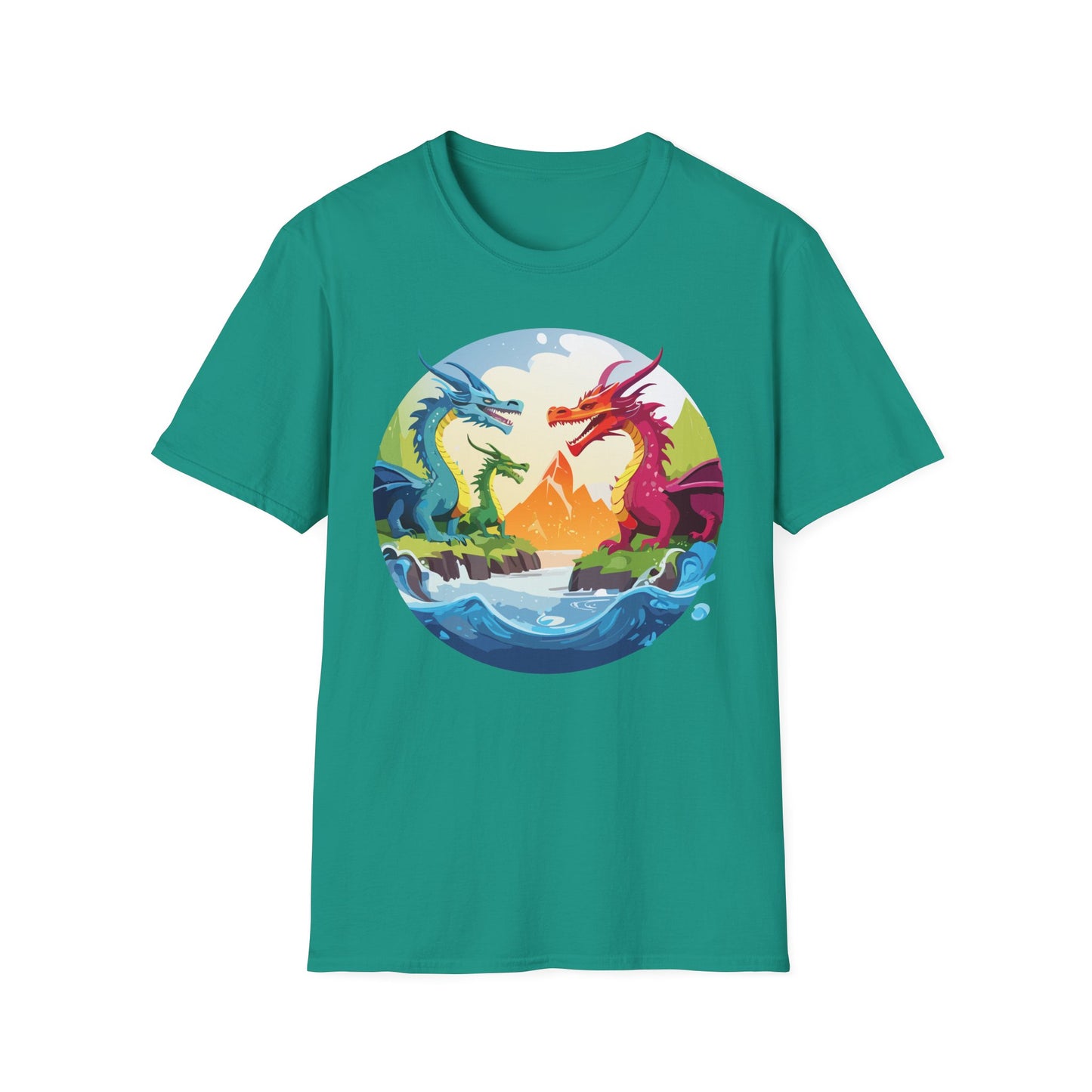 Dragon T Shirt Unisex Dragon Tee 100 Percent Ring Spun Cotton Softstyle Comfort Fit