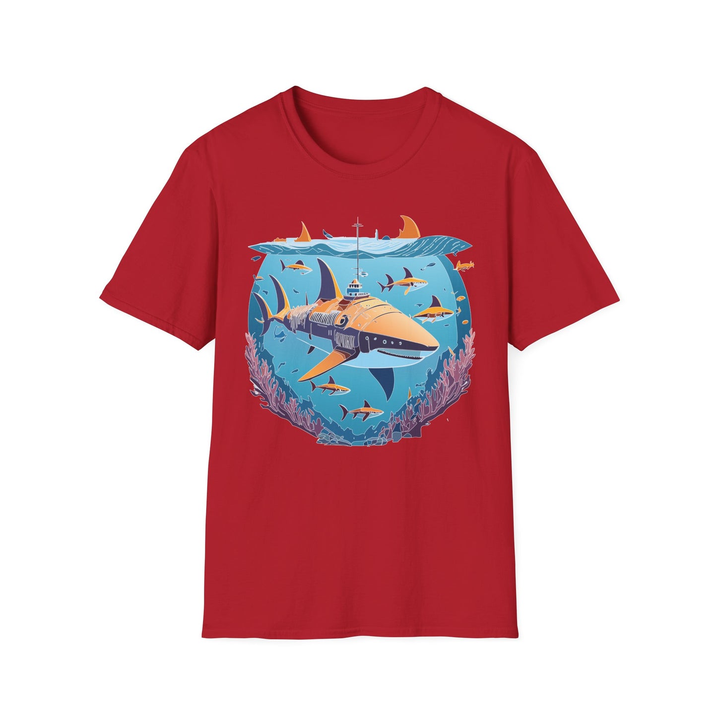 Ocean Tee Shirt, Ocean Shirt, Shirt with Ocean, U boat Tees, Shirt with U-Boat