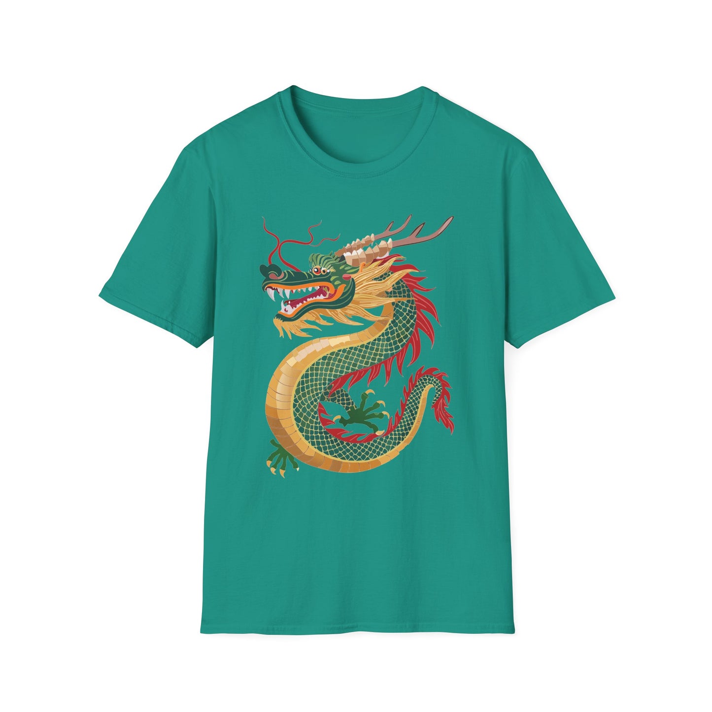 Dragon T Shirt Unisex Dragon Shirt With Animal Art Design Gildan Softstyle 64000 Tee