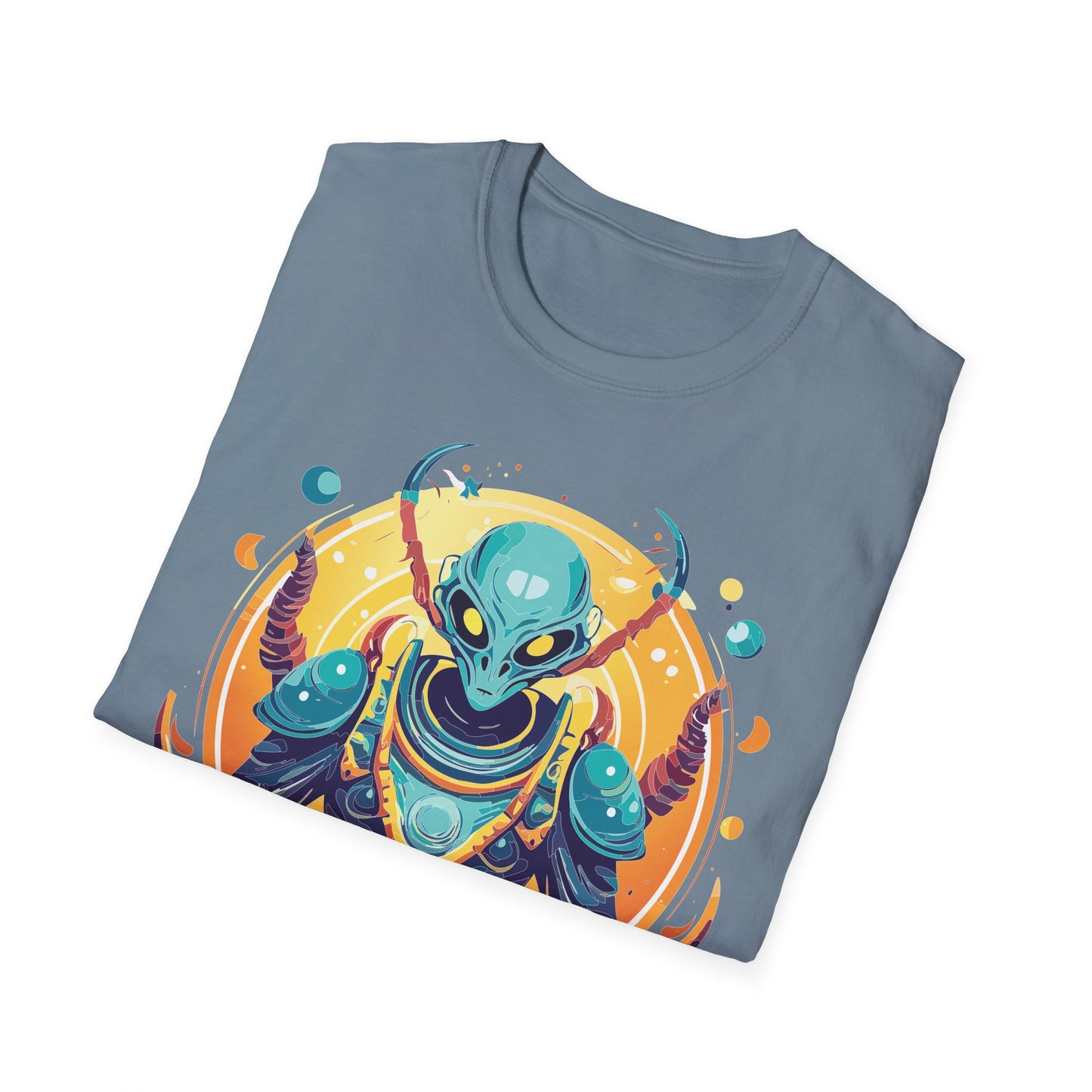 Cosmos Alien T Shirt Unisex Softstyle Short Sleeve Tee With Alien Art Design Artwork