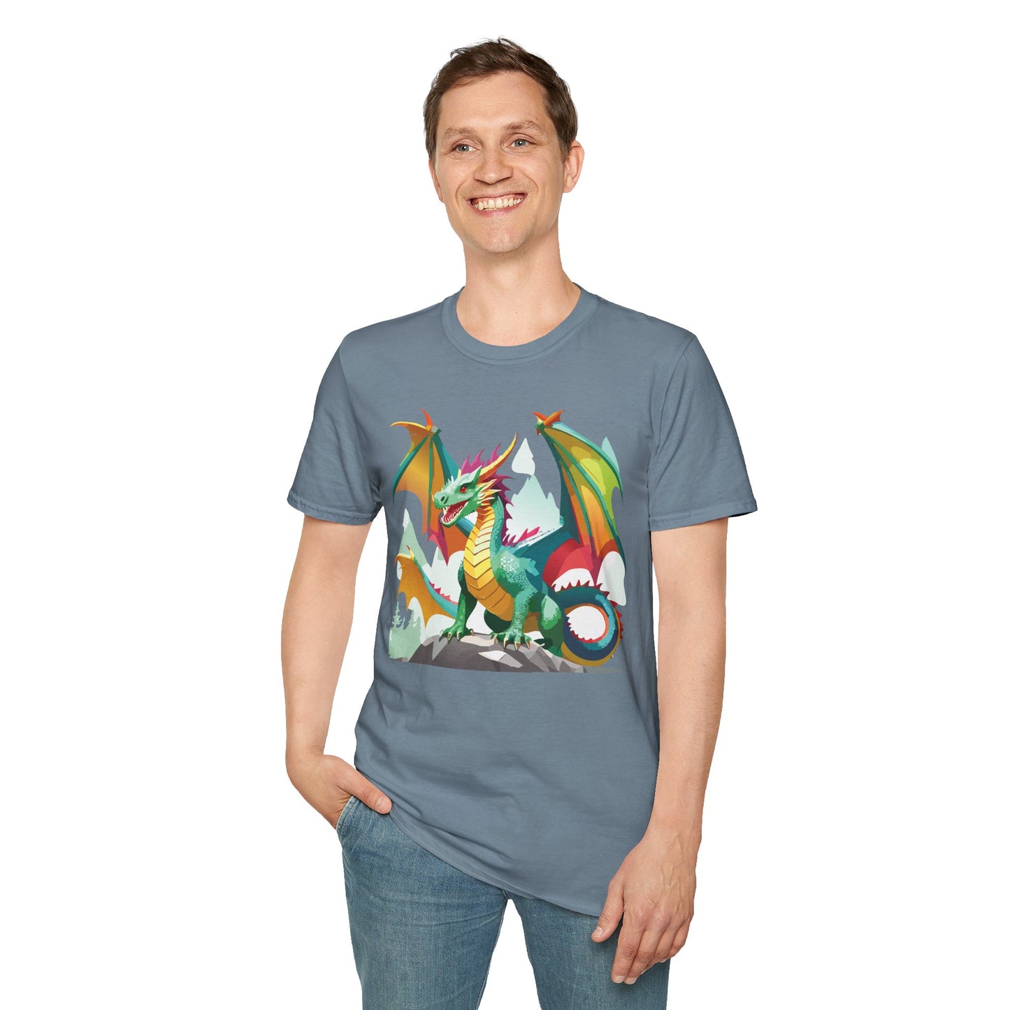 Dragon Graphic T Shirt for Men and Women Unisex Animal Design Softstyle Cotton Tee Premium Quality