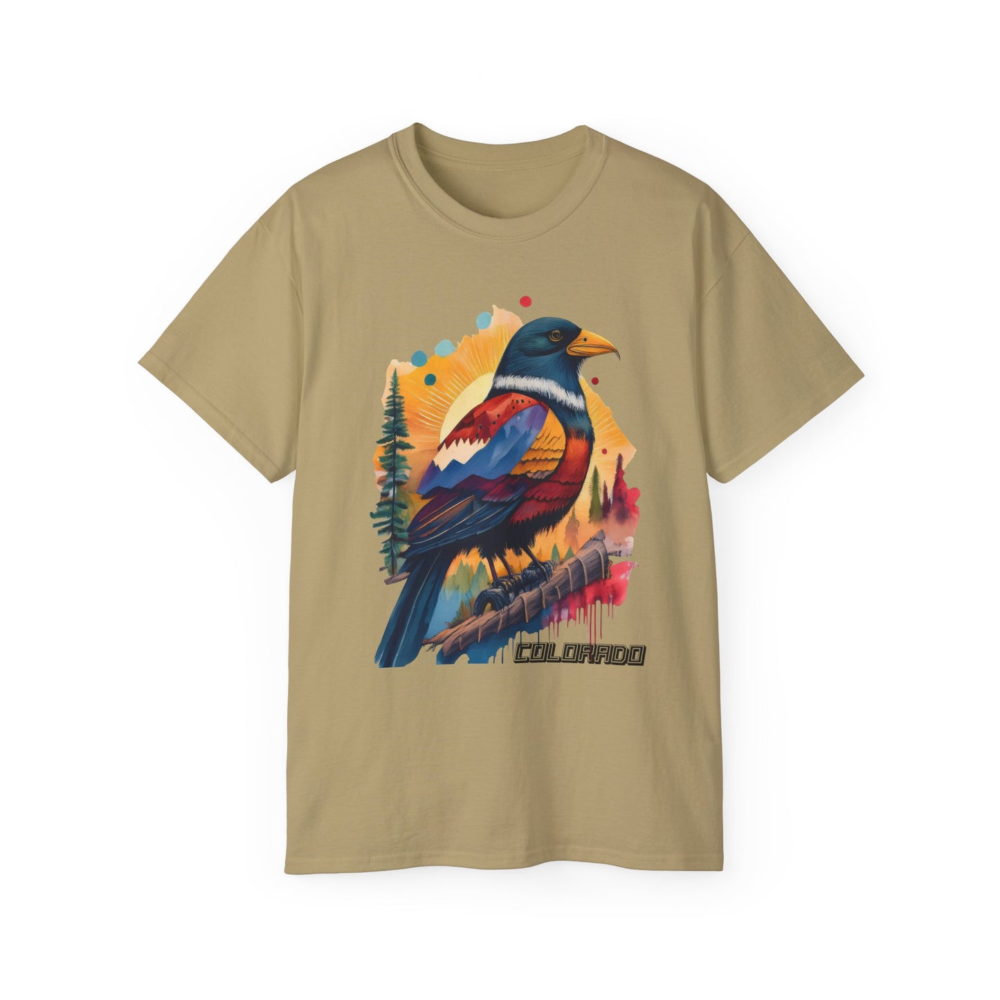 Colorado Bird Graphic Unisex Cotton T‑Shirt 3