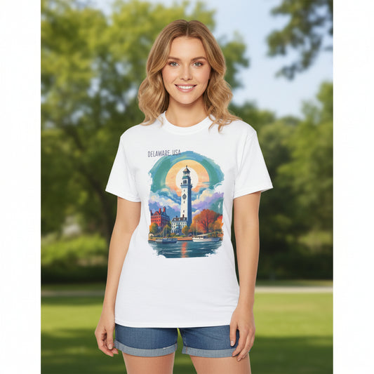 Delaware Graphic Unisex Cotton T‑Shirt 1