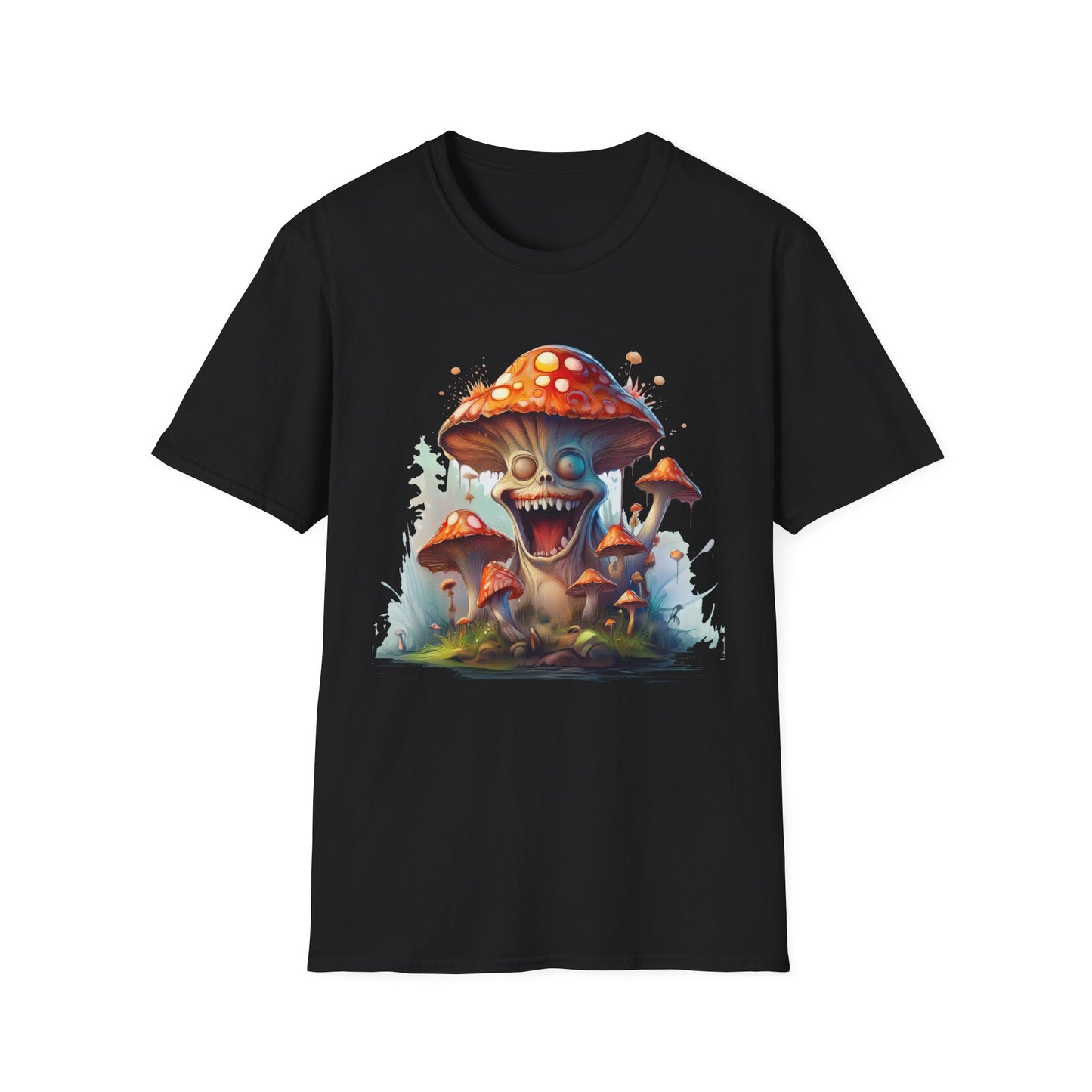 Mashroom Short Sleeve Tee Unisex Funny Mashroom Shirt With Fungus Graphic Gildan Softstyle 64000