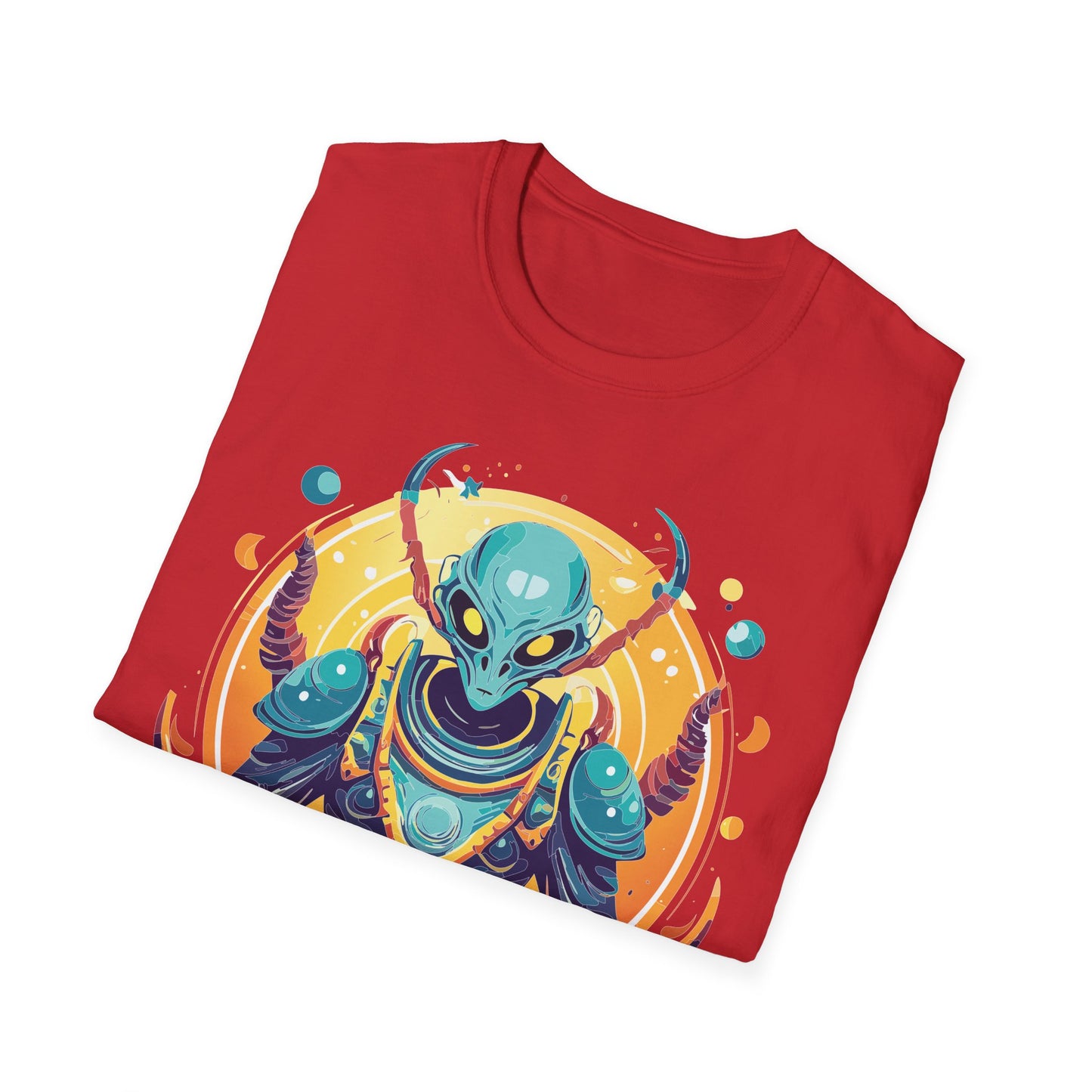 Cosmos Alien T Shirt Unisex Softstyle Short Sleeve Tee With Alien Art Design Artwork