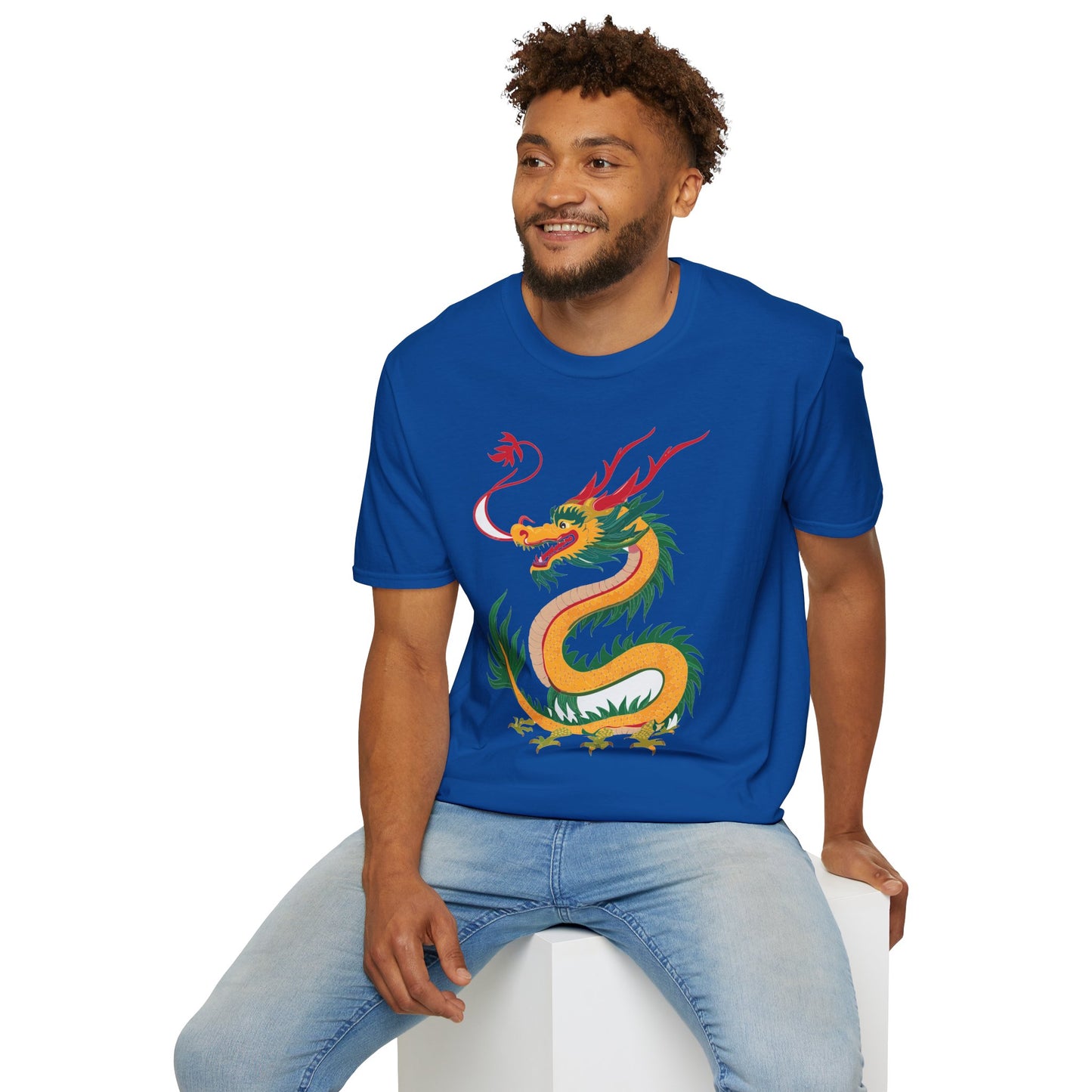 Dragon T Shirt Unisex Dragon Shirt Animal Shirt Gildan Softstyle 64000 100 Percent Cotton Tee