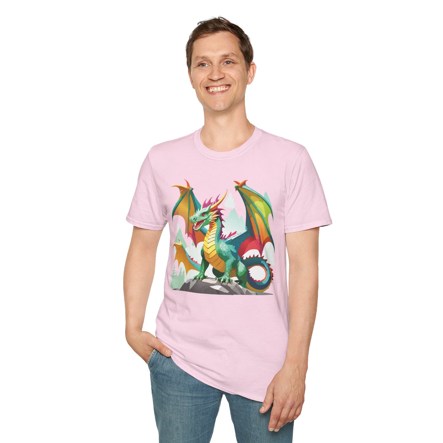 Dragon Graphic T Shirt for Men and Women Unisex Animal Design Softstyle Cotton Tee Premium Quality