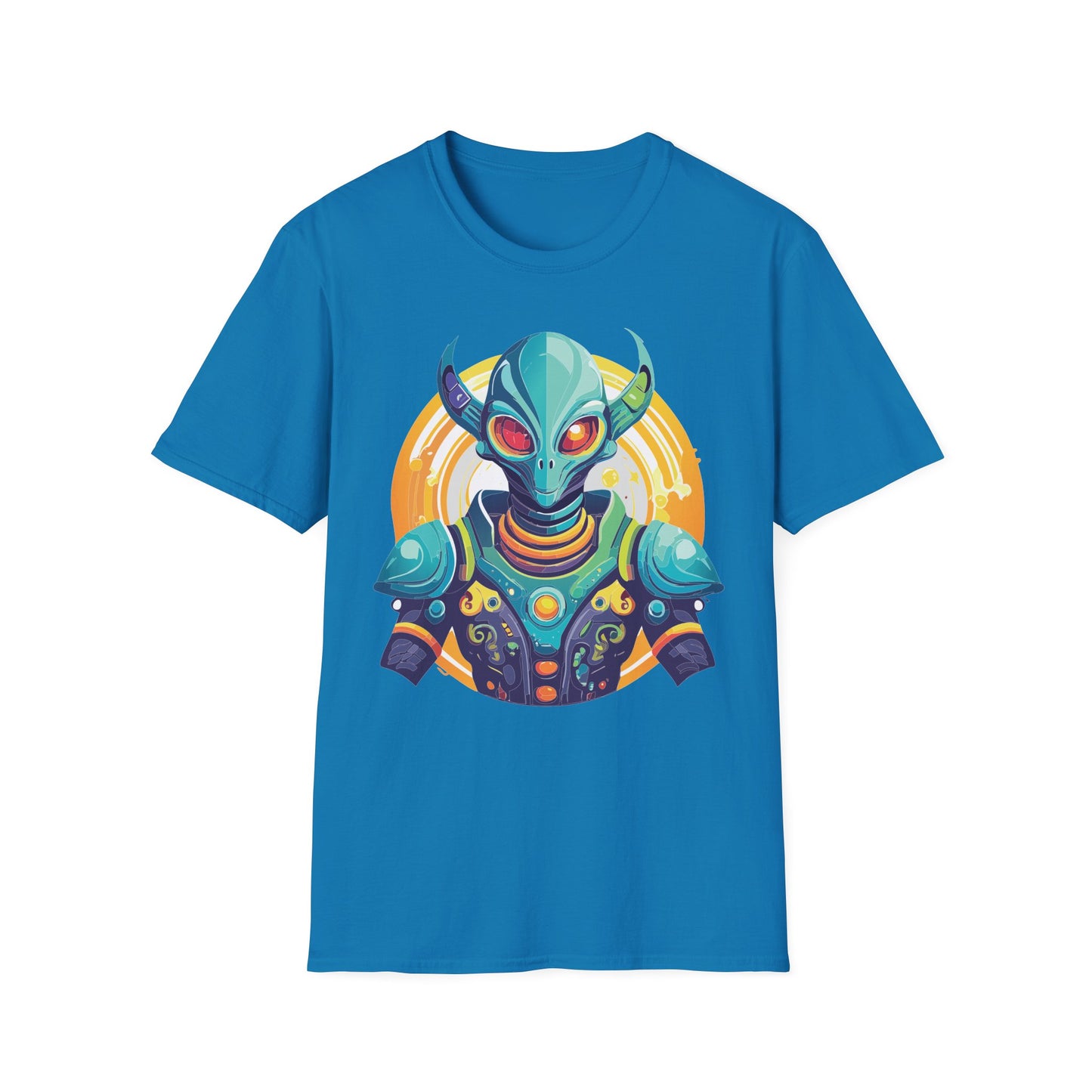 Alien T Shirt Cosmos Design Unisex Softstyle Cotton Tee With Aliens Art Graphic Print