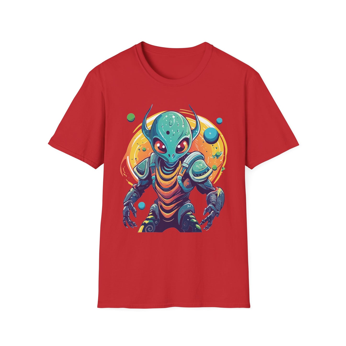 Alien Cosmos Shirt Unisex Softstyle Tee With Alien Art Design Space Theme Graphic Tee