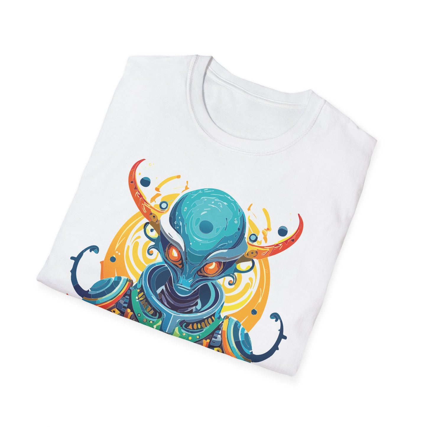 Alien T Shirt Cosmos Shirt Unisex Short Sleeve Tee With Alien Art Design Ring Spun Cotton