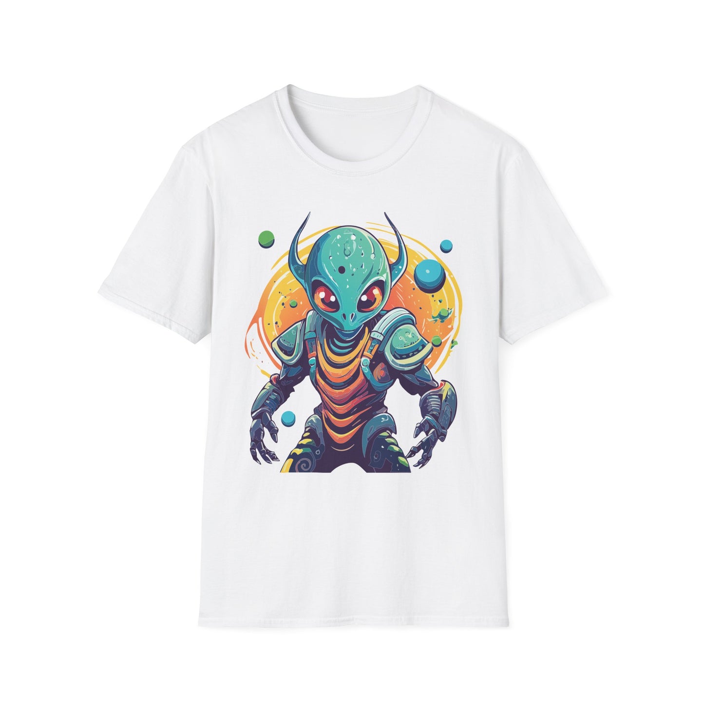 Alien Cosmos Shirt Unisex Softstyle Tee With Alien Art Design Space Theme Graphic Tee