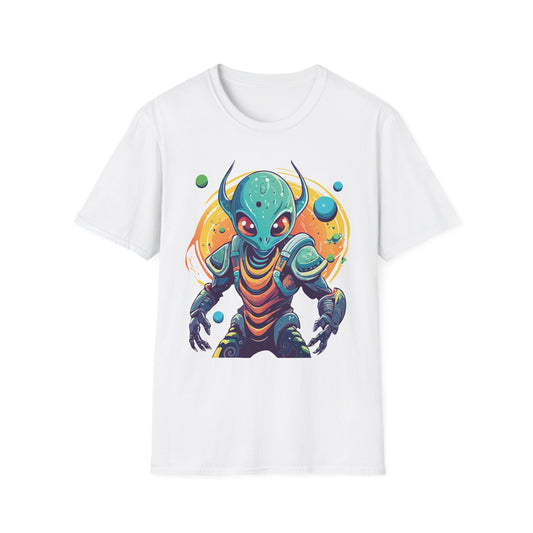 Alien Cosmos Shirt Unisex Softstyle Tee With Alien Art Design Space Theme Graphic Tee