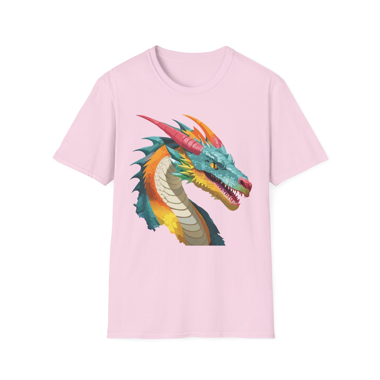 Dragon T Shirt Unisex Softstyle Art Design Tee With Animals Theme Gildan 64000 Premium Quality
