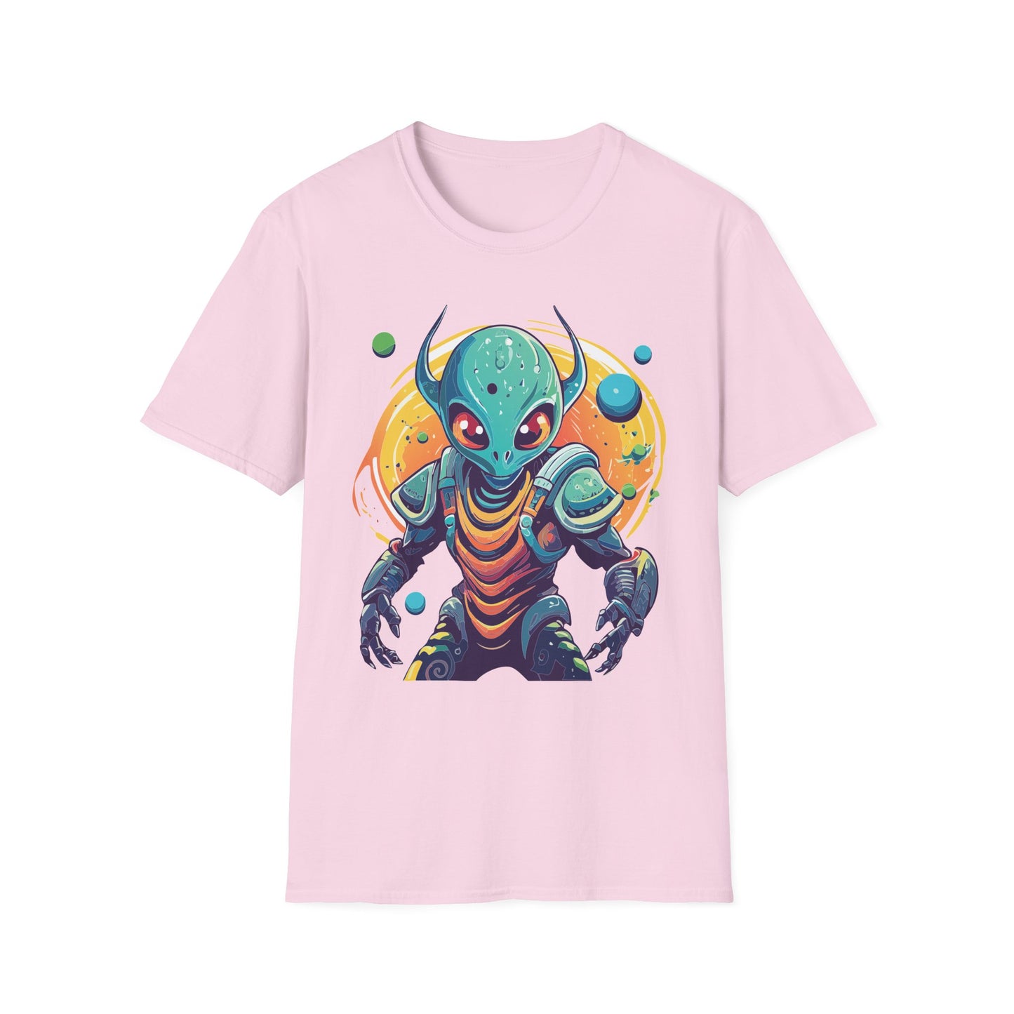 Alien Cosmos Shirt Unisex Softstyle Tee With Alien Art Design Space Theme Graphic Tee