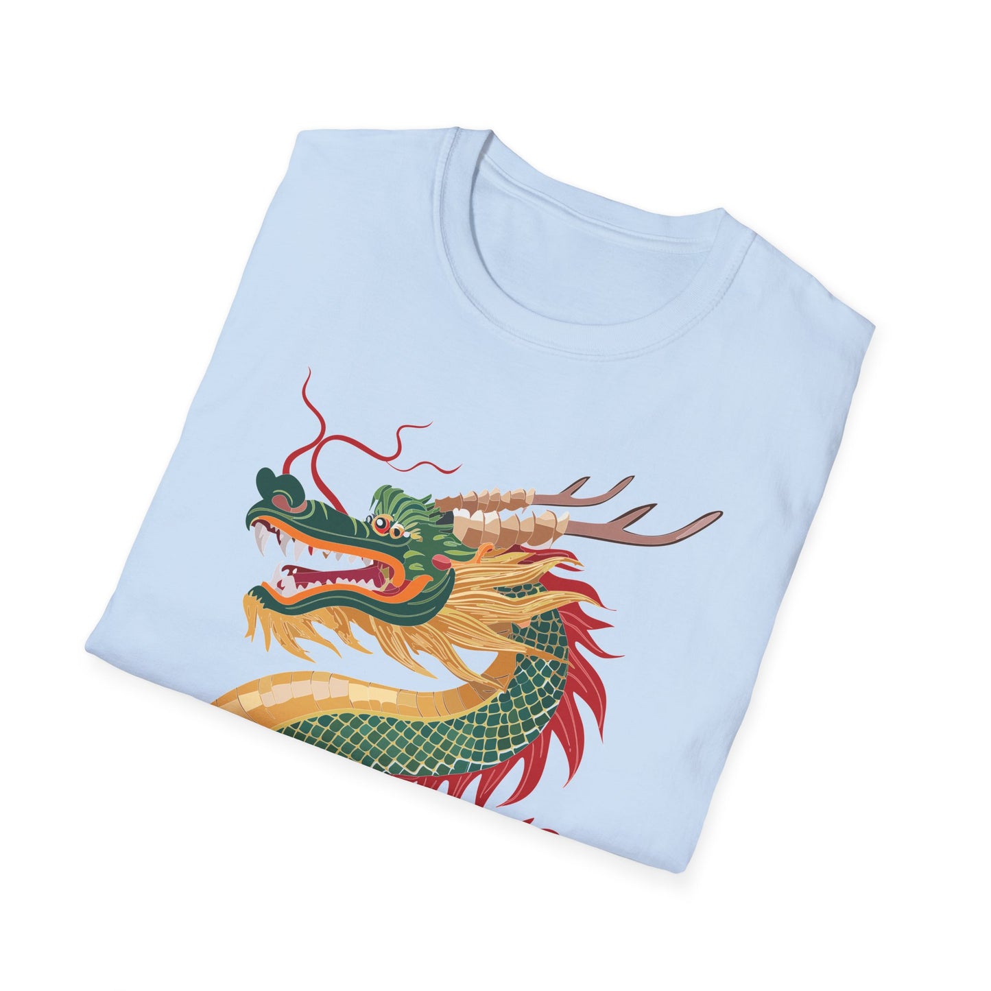 Dragon T Shirt Unisex Dragon Shirt With Animal Art Design Gildan Softstyle 64000 Tee