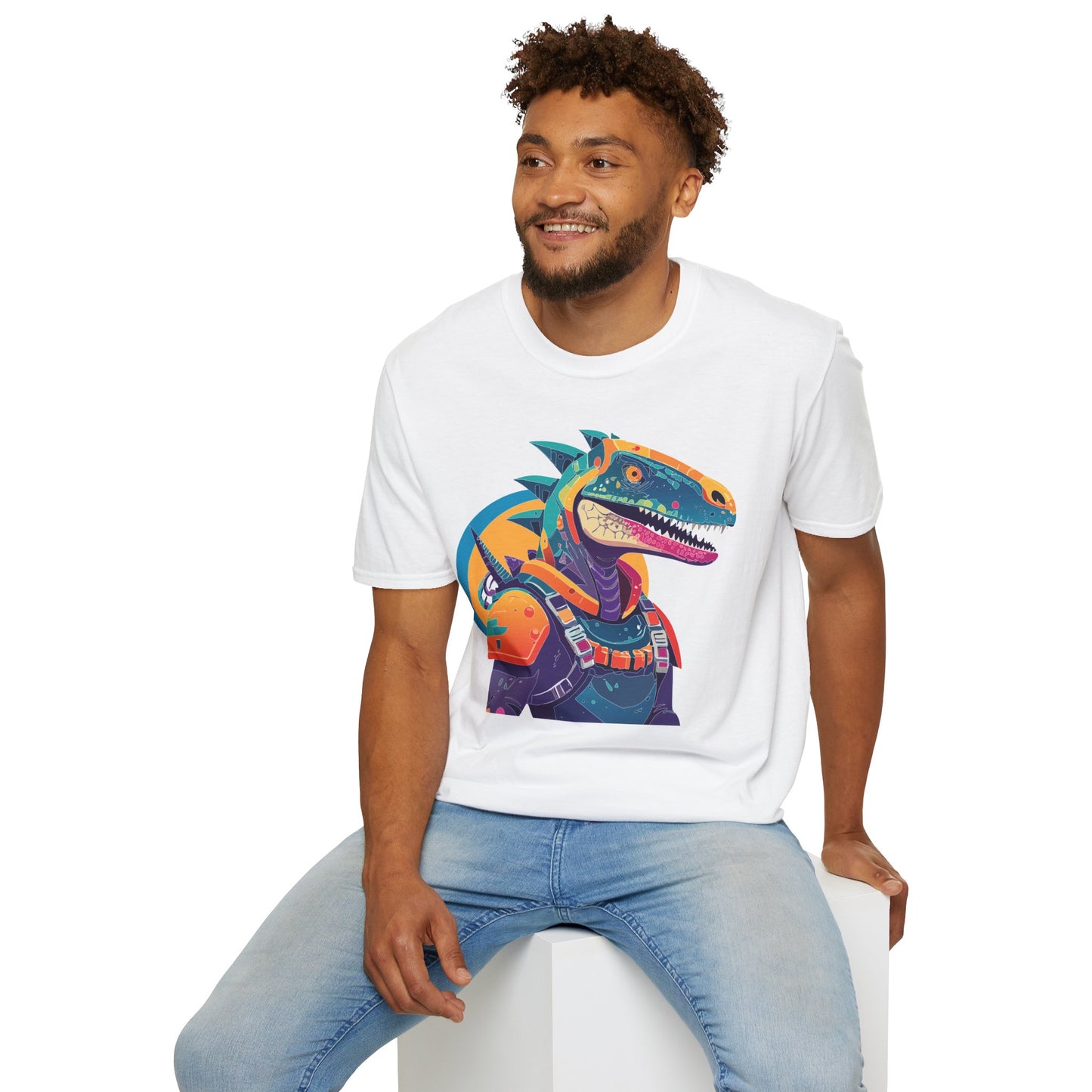 Unisex Alien Cosmos Shirt With Art Design Gildan Softstyle 64000 Short Sleeve Tee