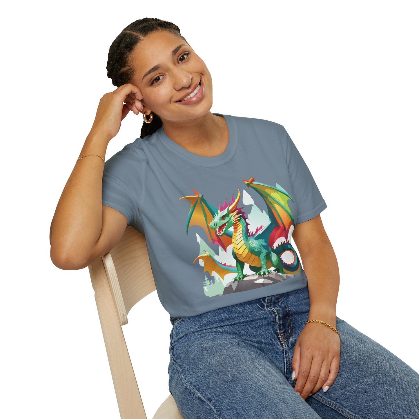 Dragon Graphic T Shirt for Men and Women Unisex Animal Design Softstyle Cotton Tee Premium Quality