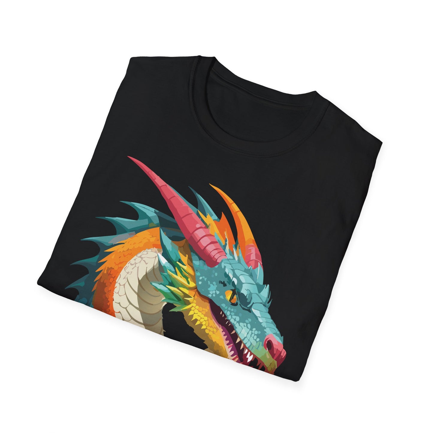 Dragon T Shirt Unisex Softstyle Art Design Tee With Animals Theme Gildan 64000 Premium Quality