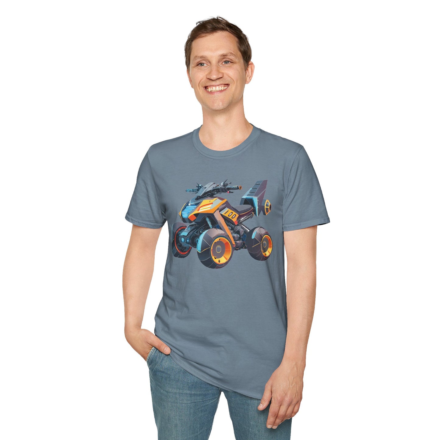 Unisex Bike T Shirt Moto Shirt With Motorcycle Design MTB Tee For Riders One Hundred Percent Cotton