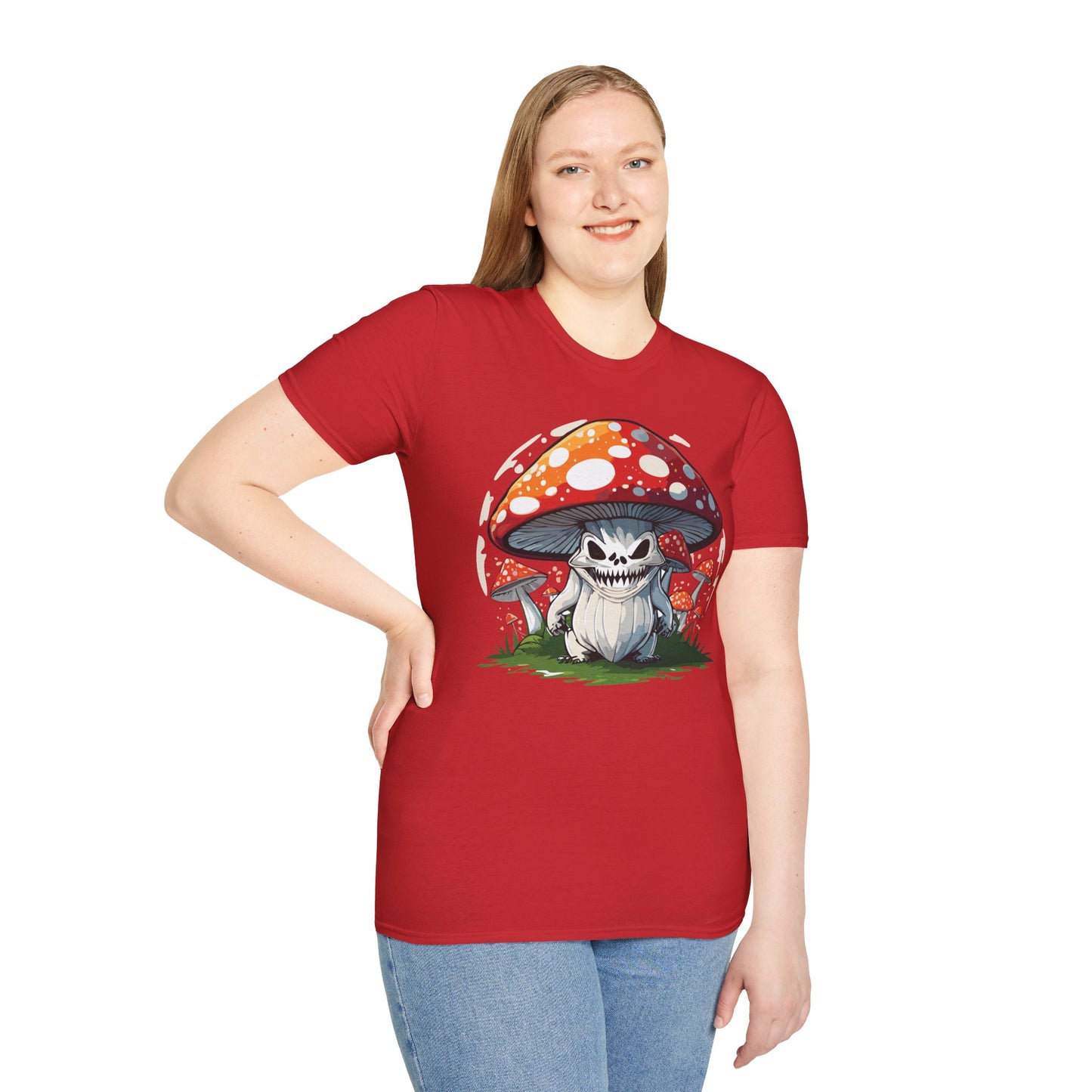 Mashroom Tee Shirt Unisex Softstyle 64000 100 Percent Ring Spun Cotton Funny Mashroom Fungus Design