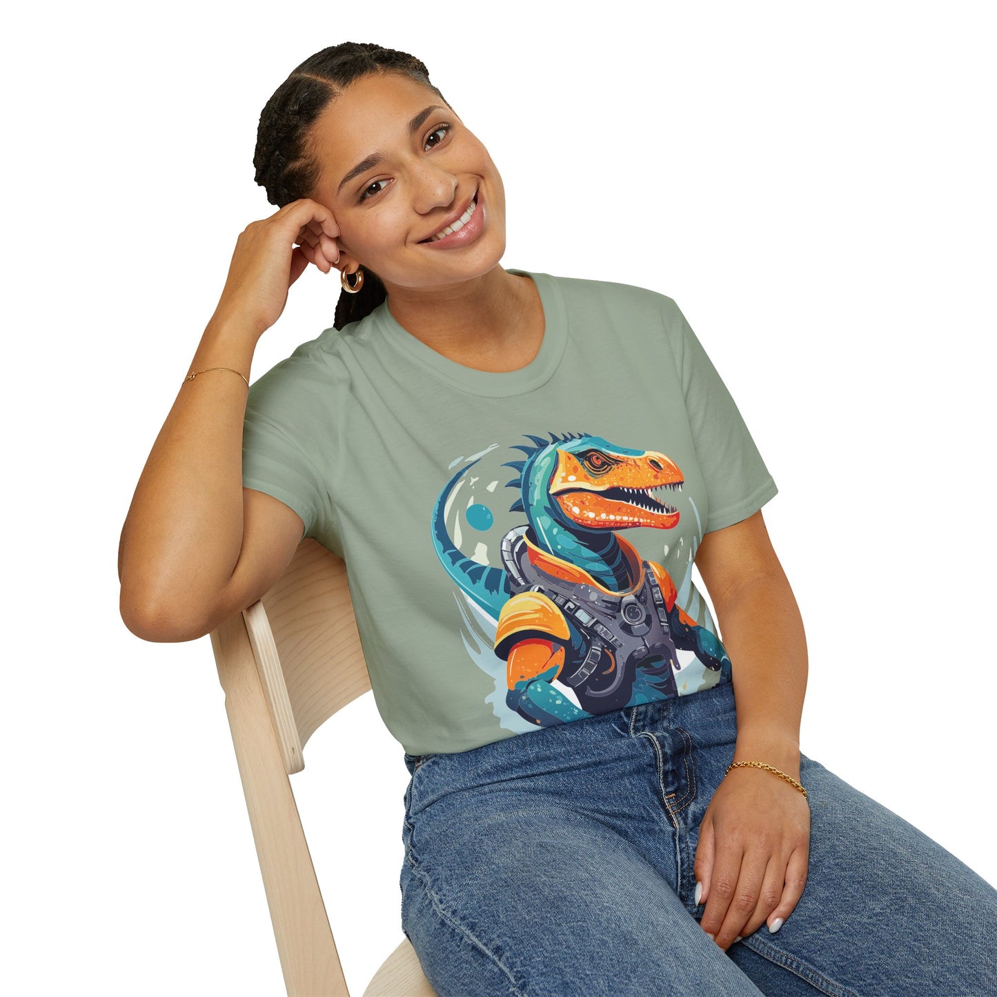 Gildan Alien Cosmos T Shirt Unisex Softstyle 64000 Cotton Tee With Alien Art Design Graphic Print