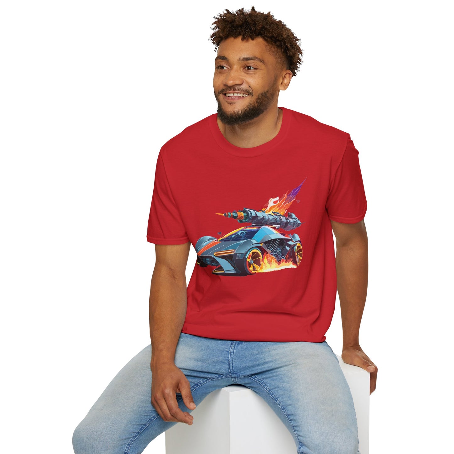 Car T Shirt for Car Lovers Unisex Softstyle Tee 64000 Hot Wheels Design Shirt with Cars