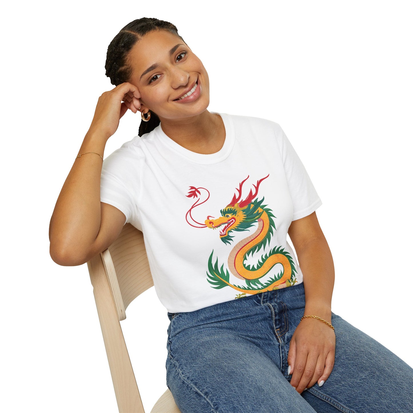 Dragon T Shirt Unisex Dragon Shirt Animal Shirt Gildan Softstyle 64000 100 Percent Cotton Tee