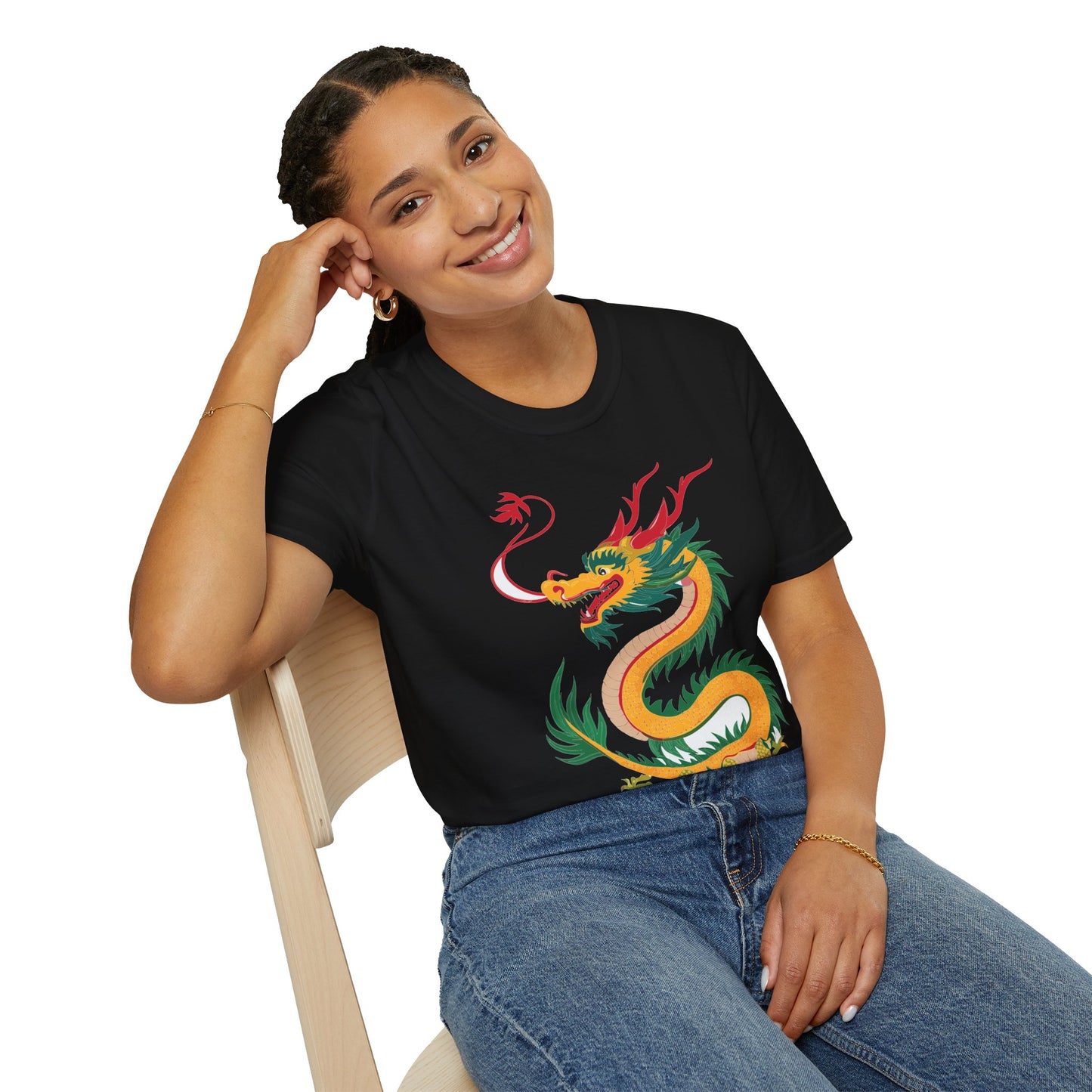 Dragon T Shirt Unisex Dragon Shirt Animal Shirt Gildan Softstyle 64000 100 Percent Cotton Tee