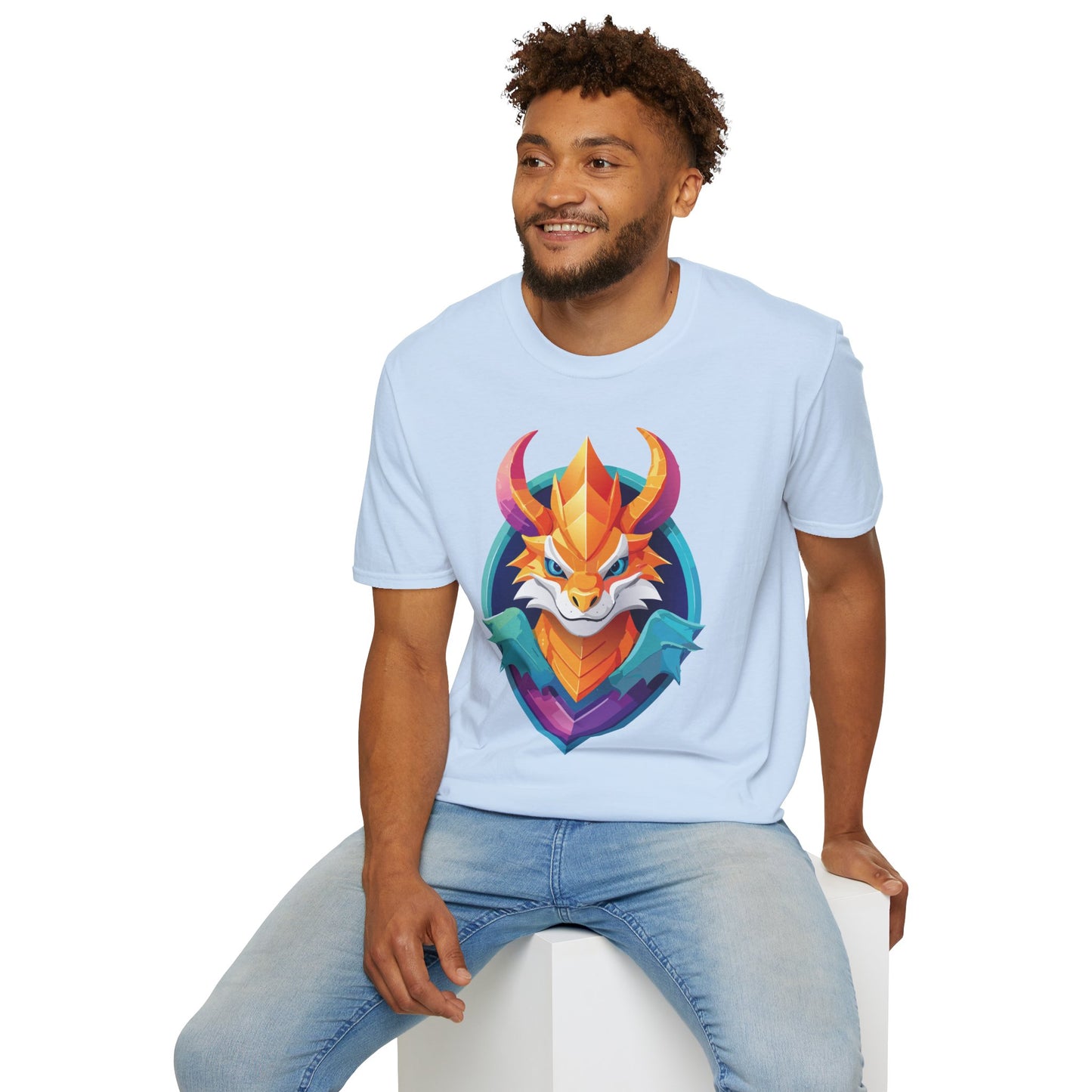 Dragon T Shirt Unisex Gildan Softstyle 64000 Comfortable Cotton Tee With Animal Design