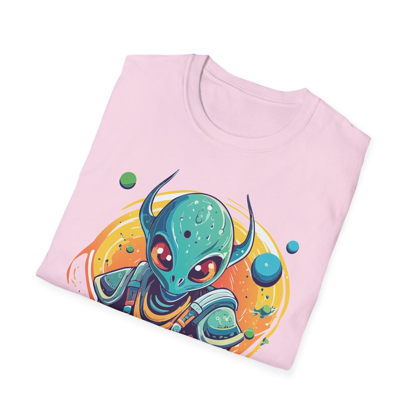 Alien Cosmos Shirt Unisex Softstyle Tee With Alien Art Design Space Theme Graphic Tee