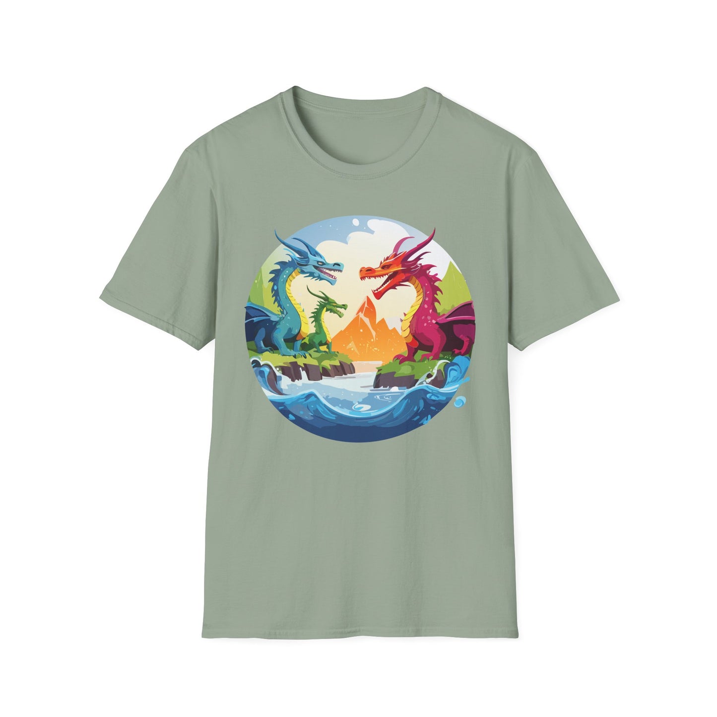Dragon T Shirt Unisex Dragon Tee 100 Percent Ring Spun Cotton Softstyle Comfort Fit