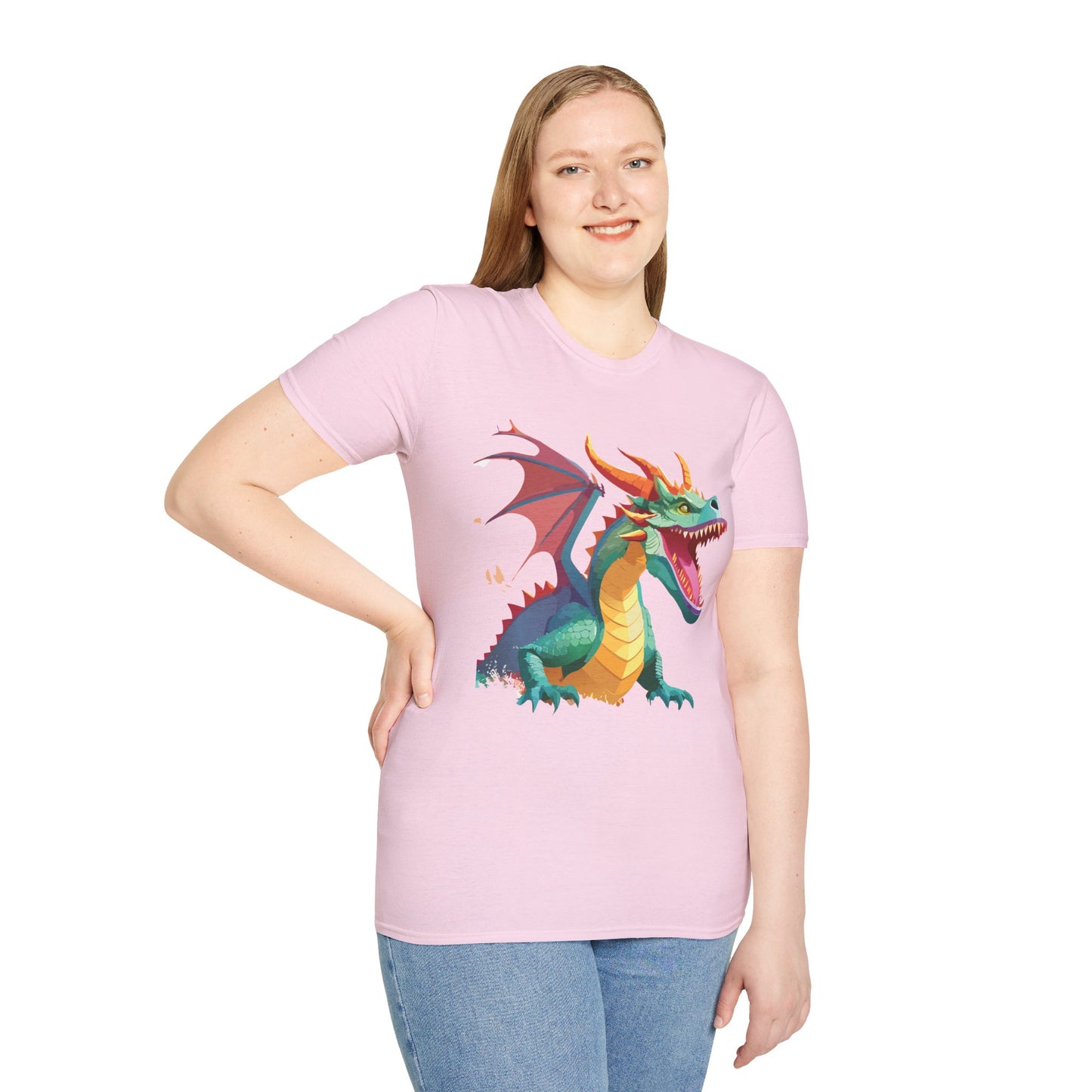 Dragon Graphic T Shirt Unisex Softstyle Cotton Tee Dragon Art Shirt For Men Women