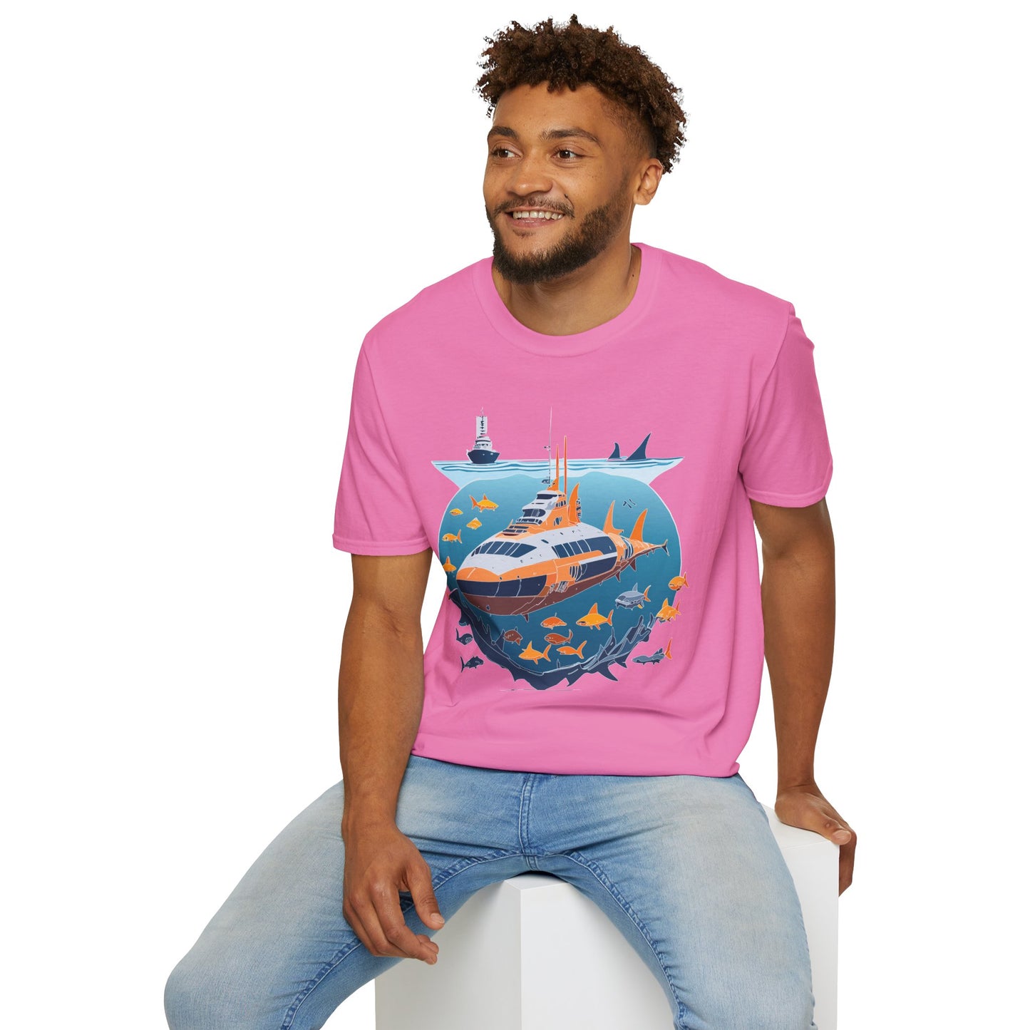 Ocean Tee Shirt, Ocean Shirt, Shirt with Ocean, U boat Tees, Shirt with U-Boat