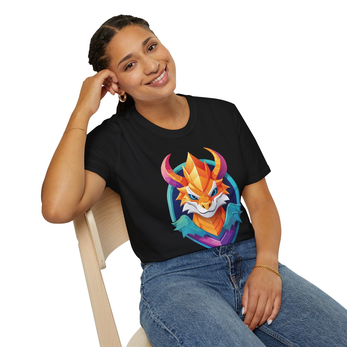 Dragon T Shirt Unisex Gildan Softstyle 64000 Comfortable Cotton Tee With Animal Design