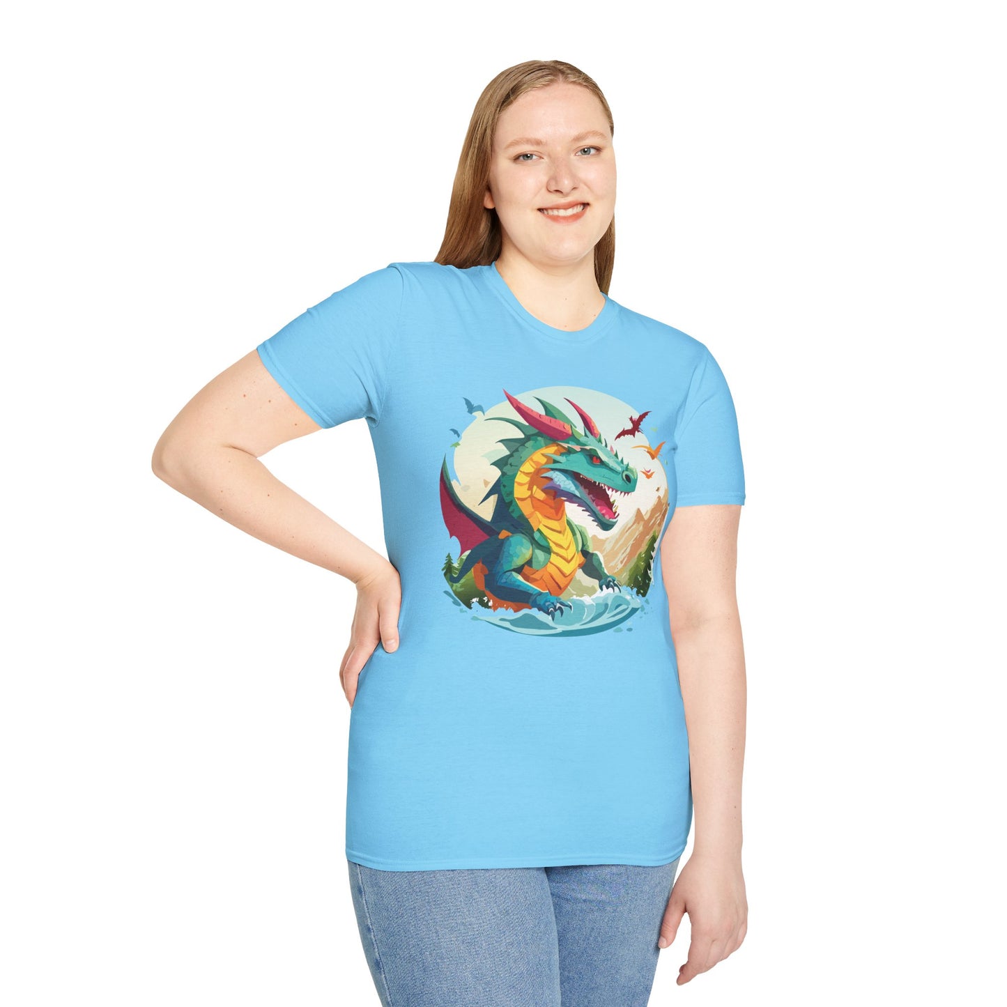 Dragon T Shirt, Dragon Shirt, Shirt with Animals, Animal Shirt