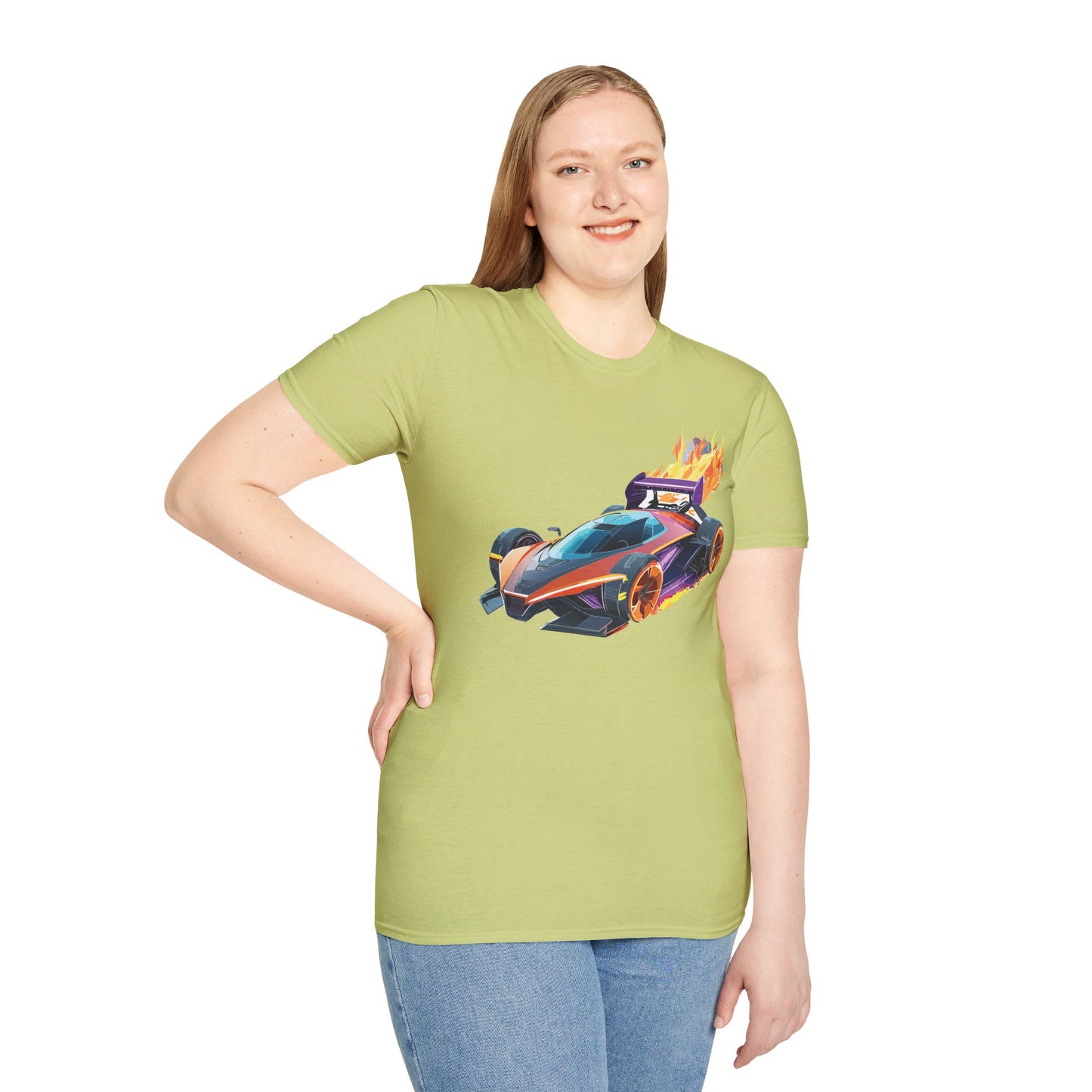 Unisex Car T Shirt Hot Wheels Graphic Tee Car Shirt Gildan Softstyle 64000 Cotton Tee