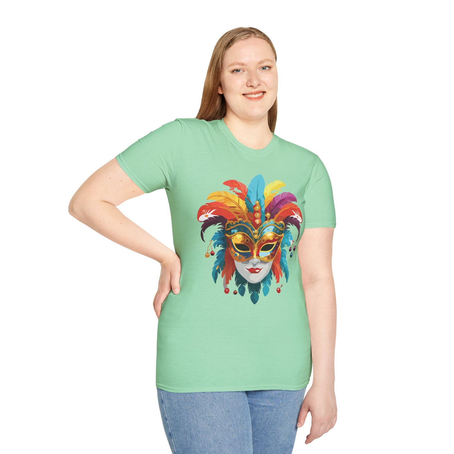 Mask Tee Shirt, Mask Shirt, Shirt with Mask, Masquerade Tees