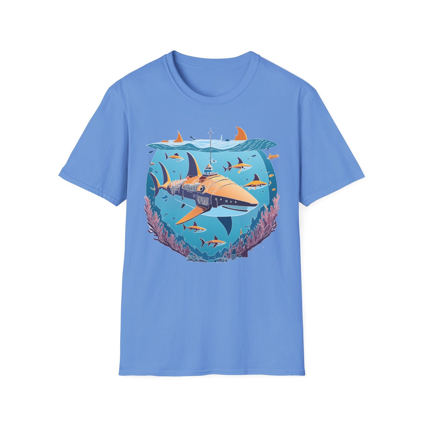 Ocean Tee Shirt, Ocean Shirt, Shirt with Ocean, U boat Tees, Shirt with U-Boat