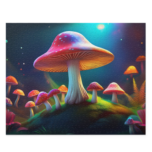 Mushrooms Puzzle 500-Chipboard Pieces in Box | Kids Puzzles Size: 16" x 20",  Ages 9+ and Family pn26