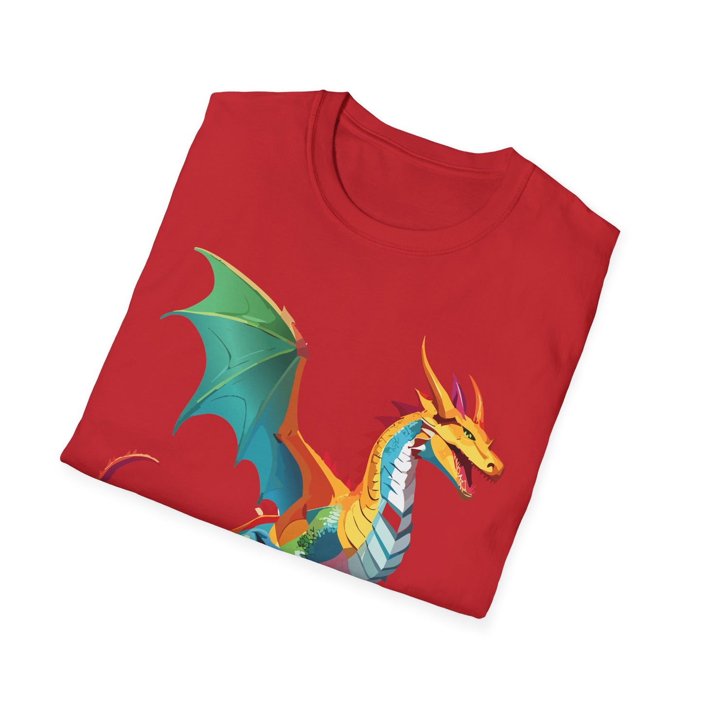 Dragon T Shirt Unisex Animal Design Tee Softstyle Gildan 64000 100 Percent Ring Spun Cotton