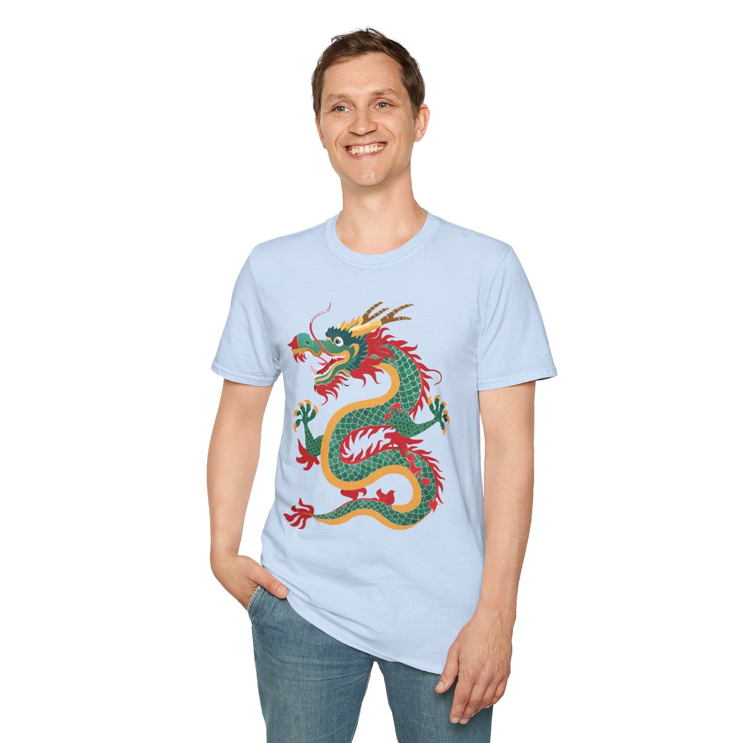 Dragon T Shirt Unisex Dragon Shirt With Animal Art Design Gildan Softstyle Tee 100 Cotton