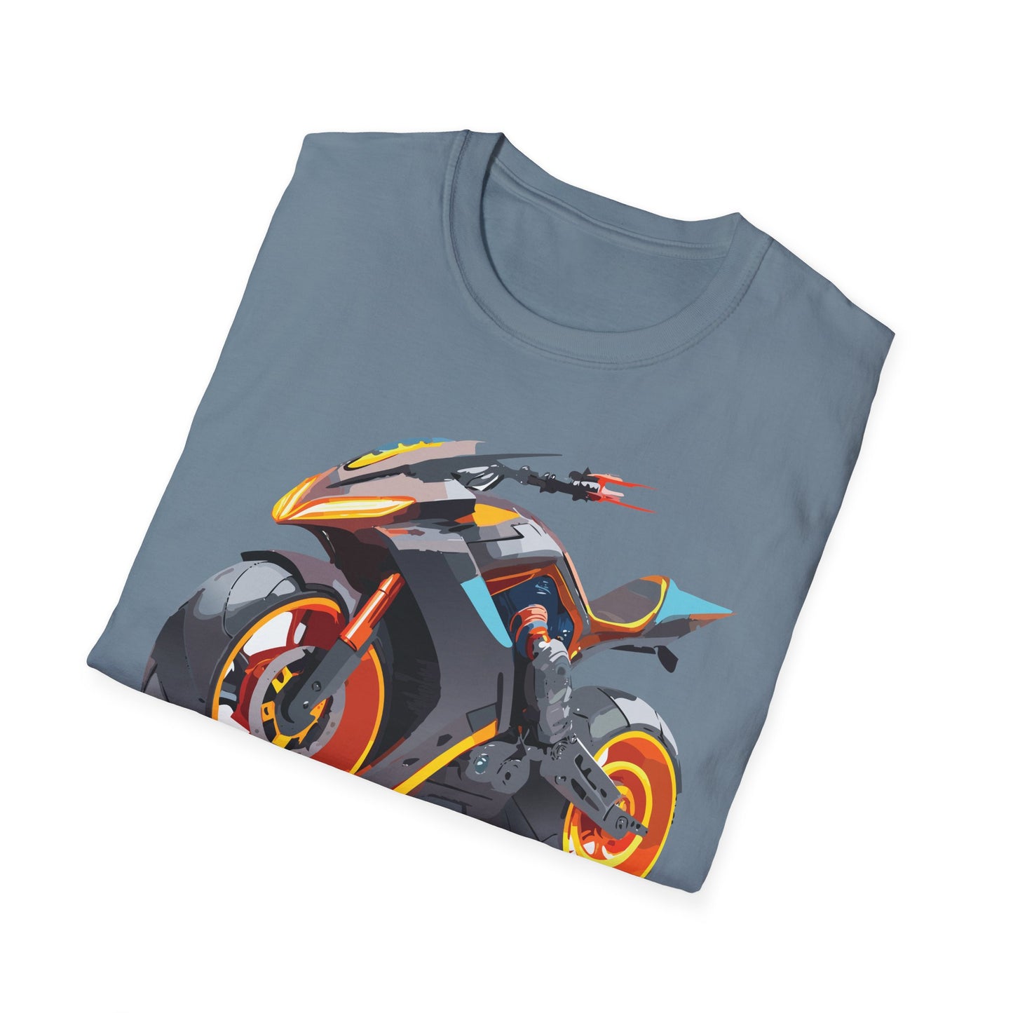 Unisex Bike T Shirt With Motorcycle Graphic MTB Tee Cotton Softstyle Comfort For Riders
