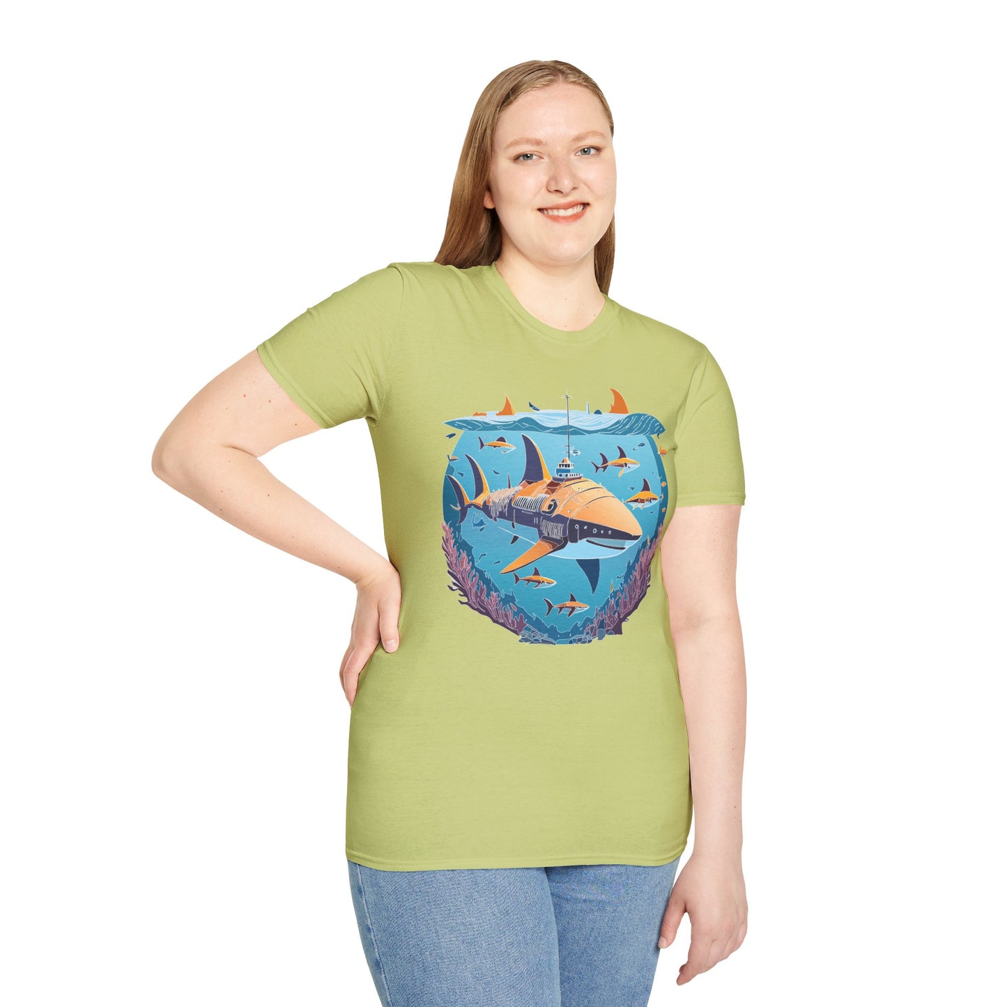Ocean Tee Shirt, Ocean Shirt, Shirt with Ocean, U boat Tees, Shirt with U-Boat