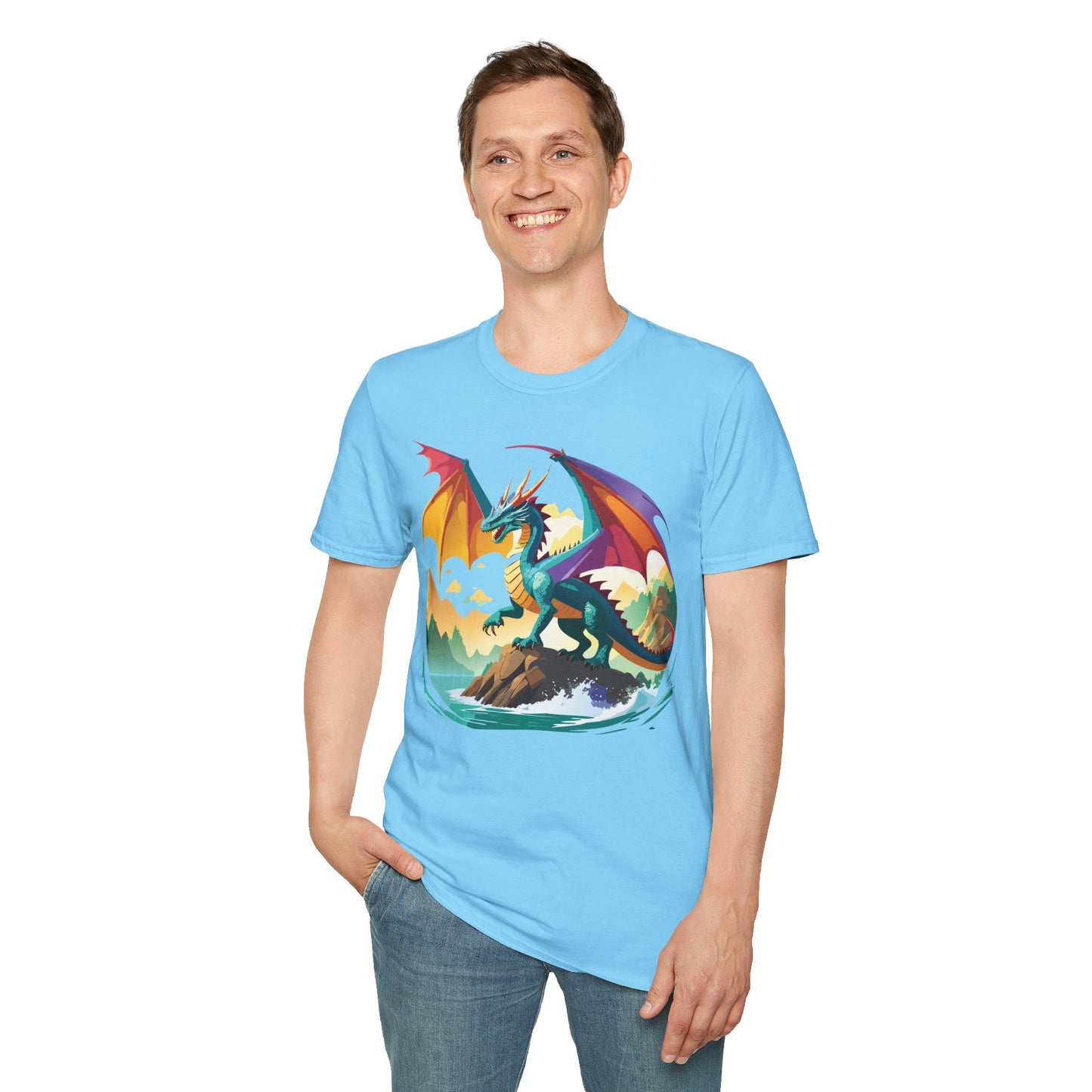Dragon T Shirt, Dragon Shirt, Shirt with Animals, Animal Shirt