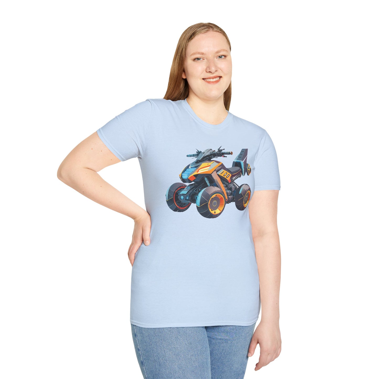 Unisex Bike T Shirt Moto Shirt With Motorcycle Design MTB Tee For Riders One Hundred Percent Cotton