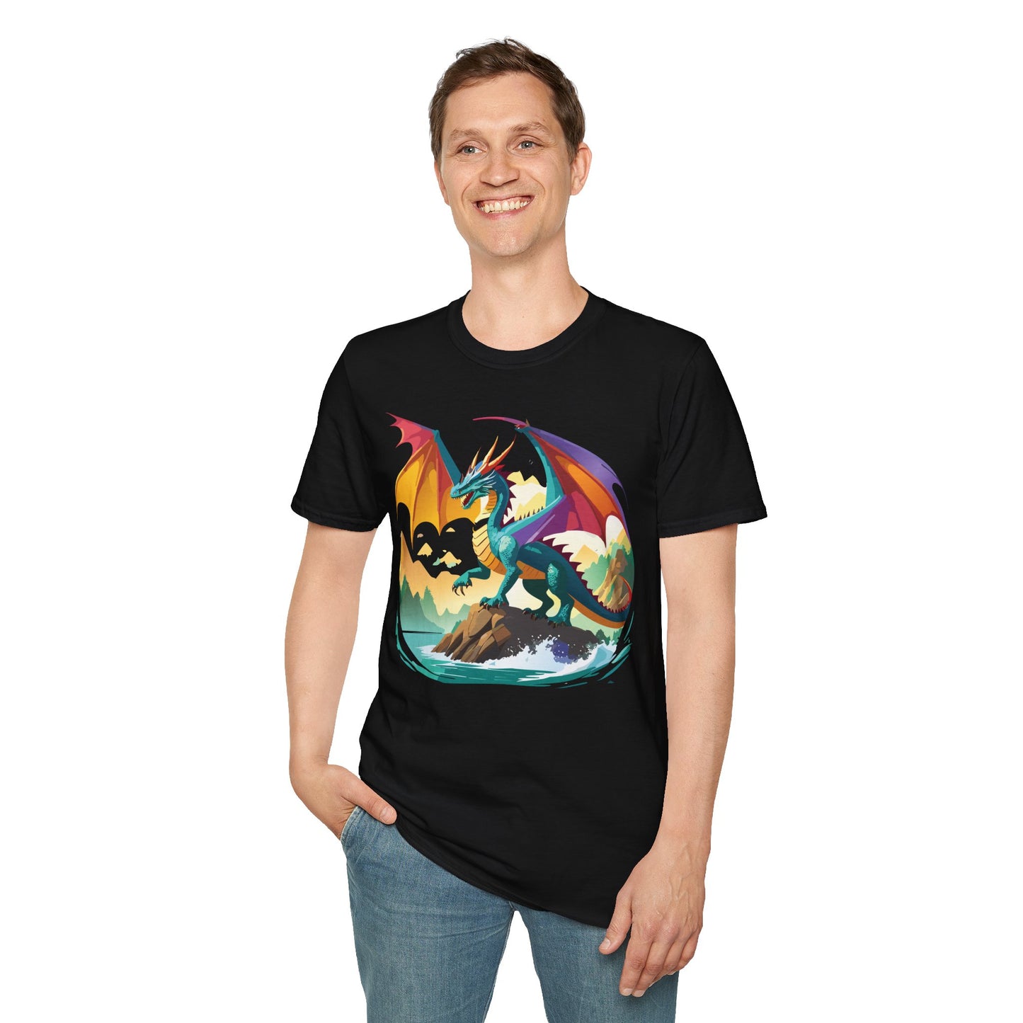 Dragon T Shirt, Dragon Shirt, Shirt with Animals, Animal Shirt